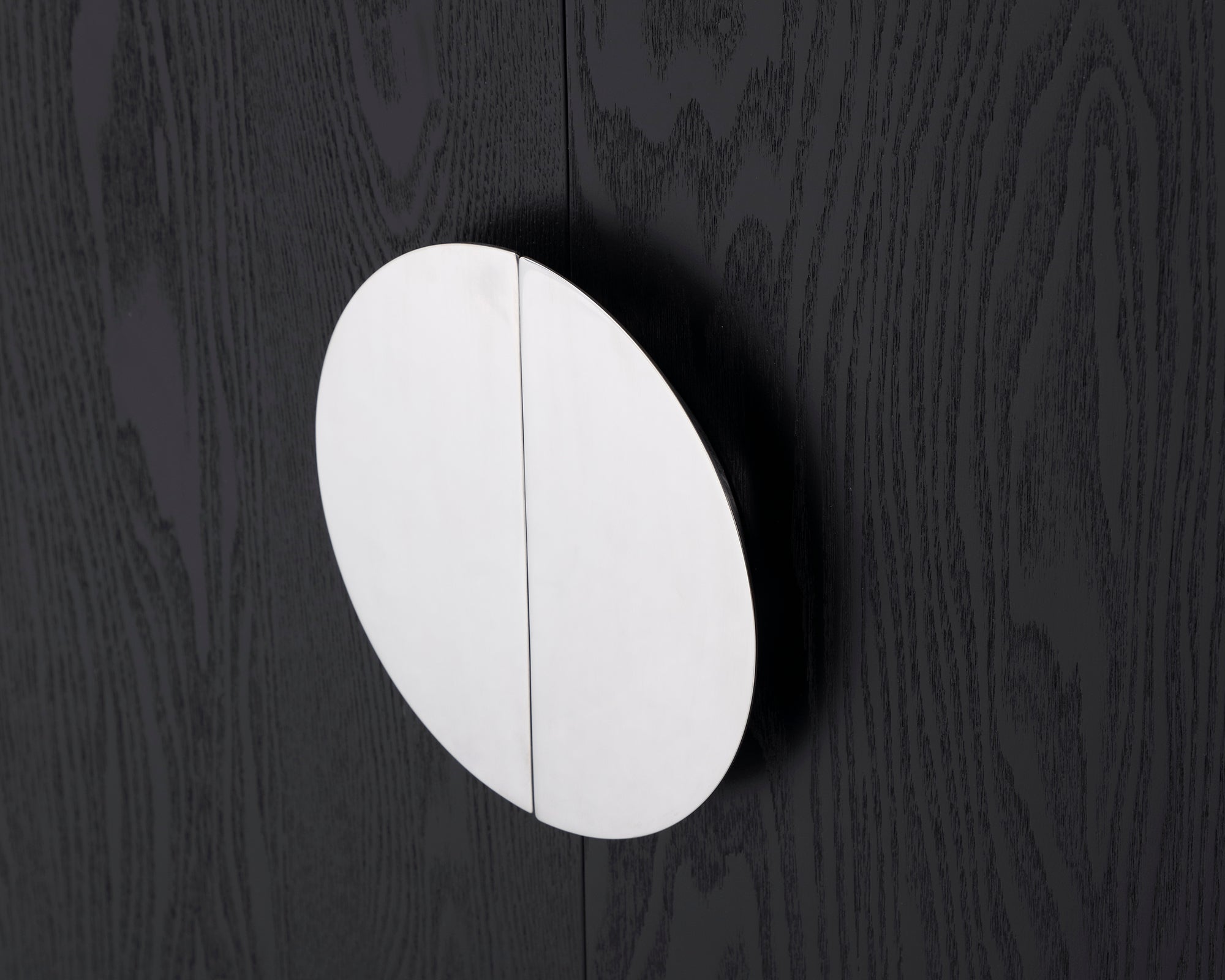 Otium Sideboard  -  Black Ash Veneer/Polished Stainless Steel