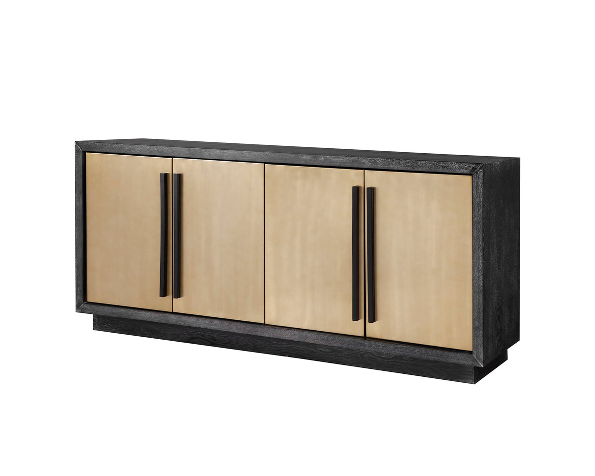 Camden Sideboard  - Ebony Cerused Ash/Brushed Brass