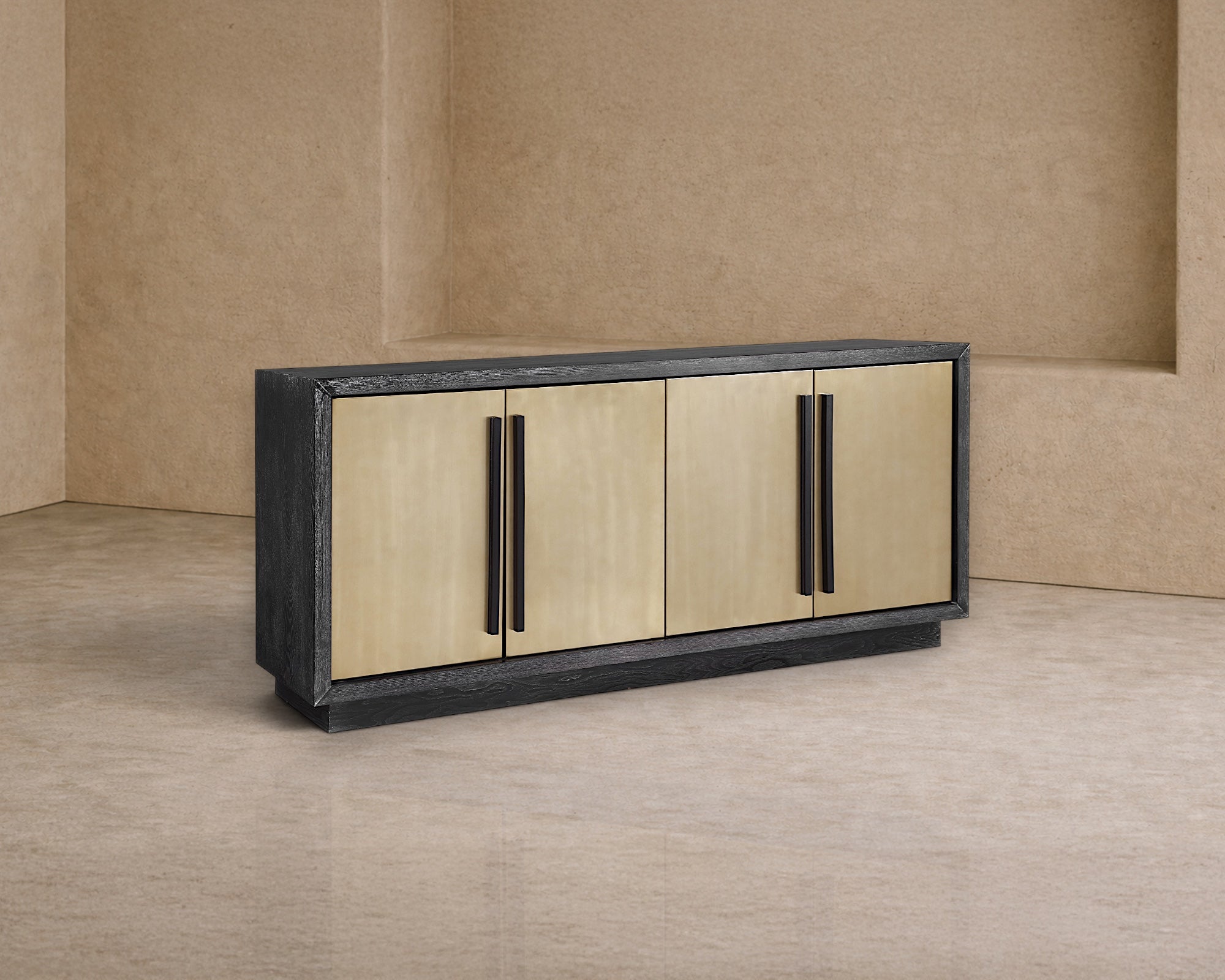 Camden Sideboard - Ebony Ash Brushed Brass