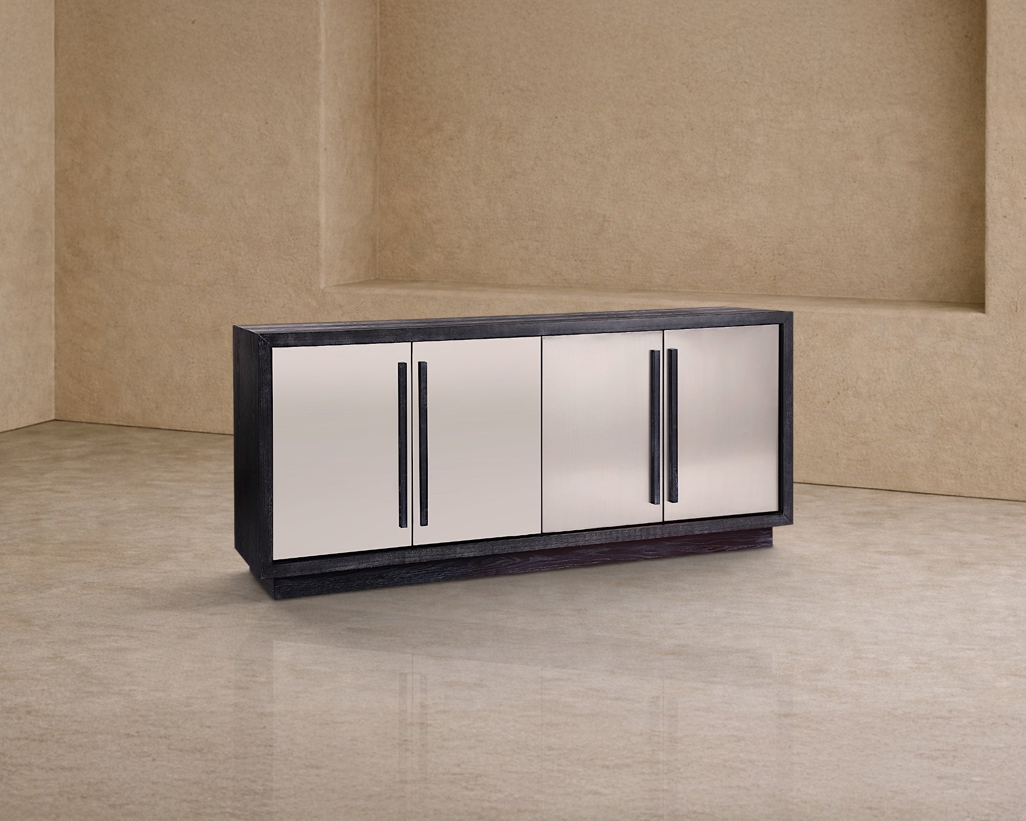 Camden Sideboard - Ebony Ash Stainless Steel