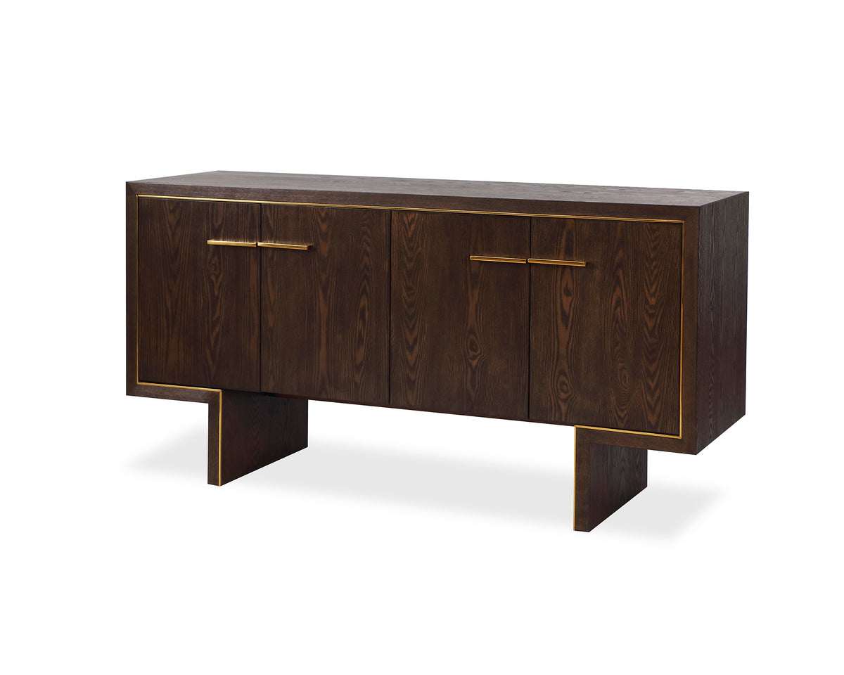 Tigur Sideboard  - Dark Brown/Polished Brass