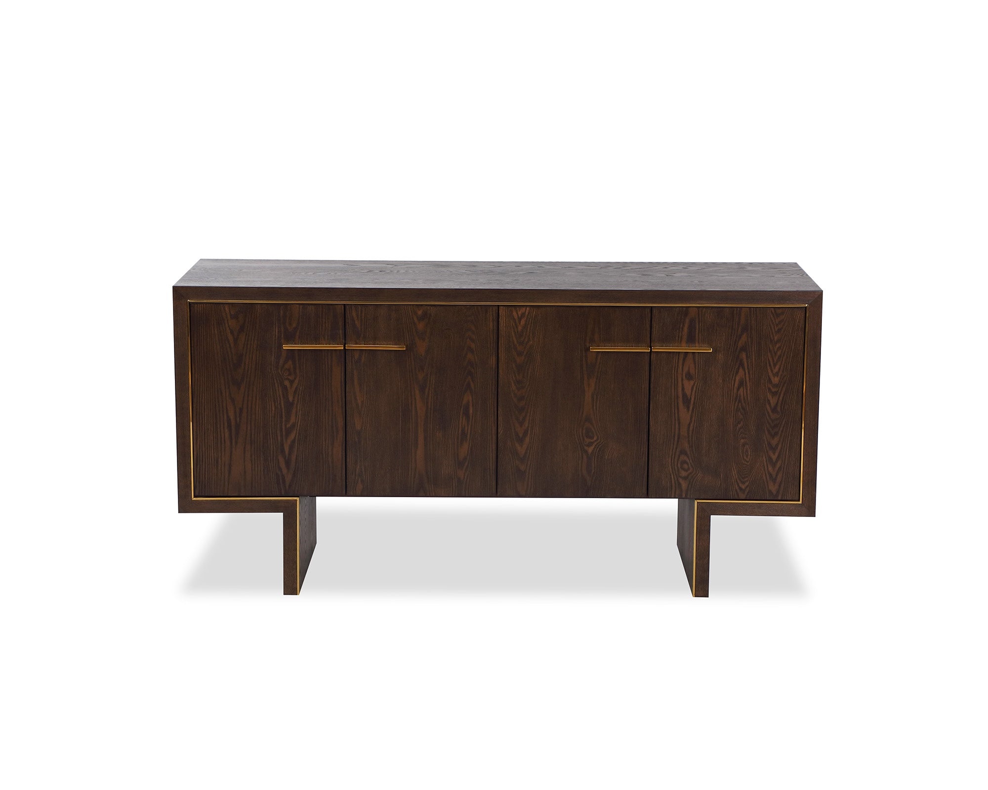Tigur Sideboard - Dark Brown/Polished Brass