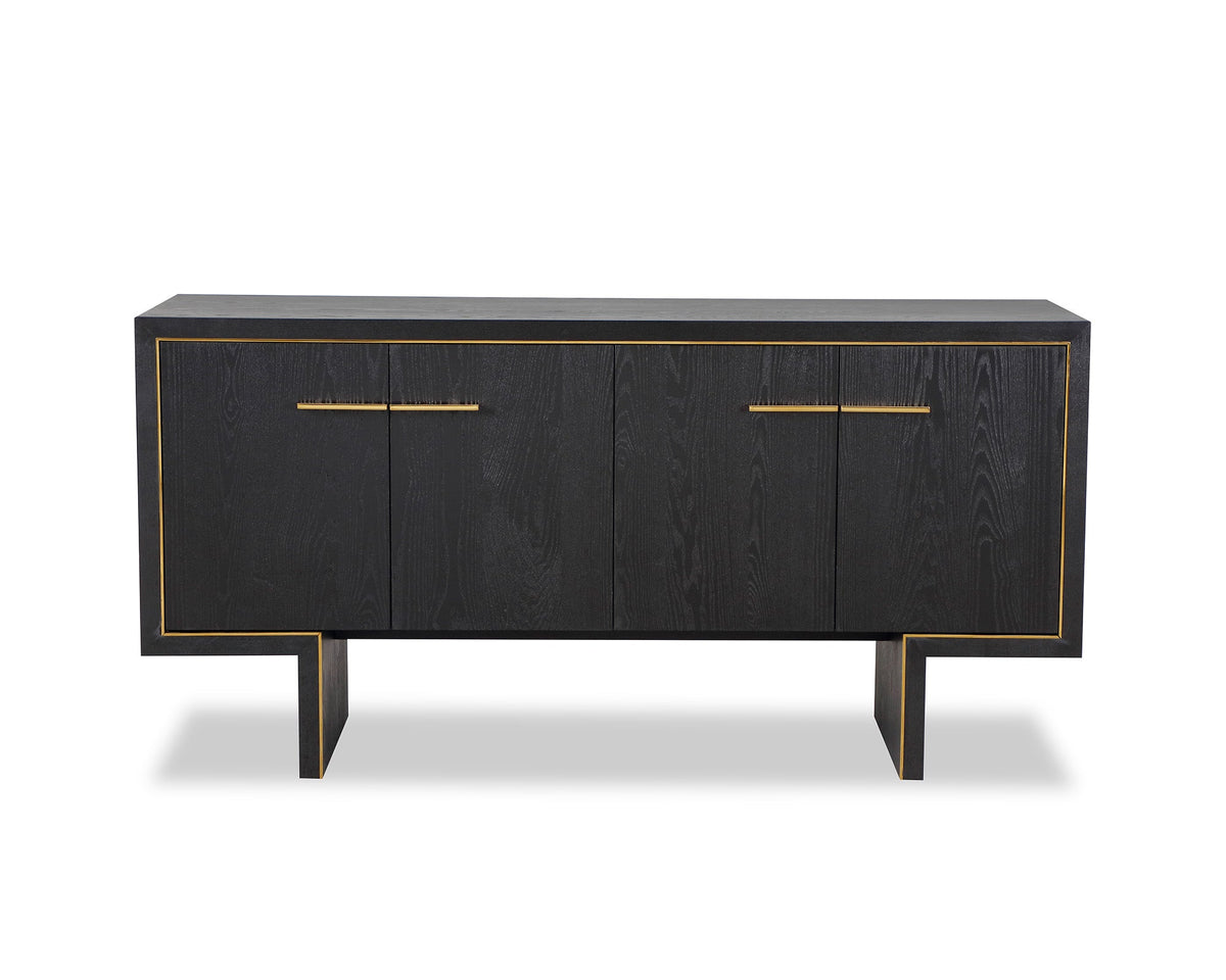 Tigur Sideboard  - Black Ash Veneer/Polished Brass
