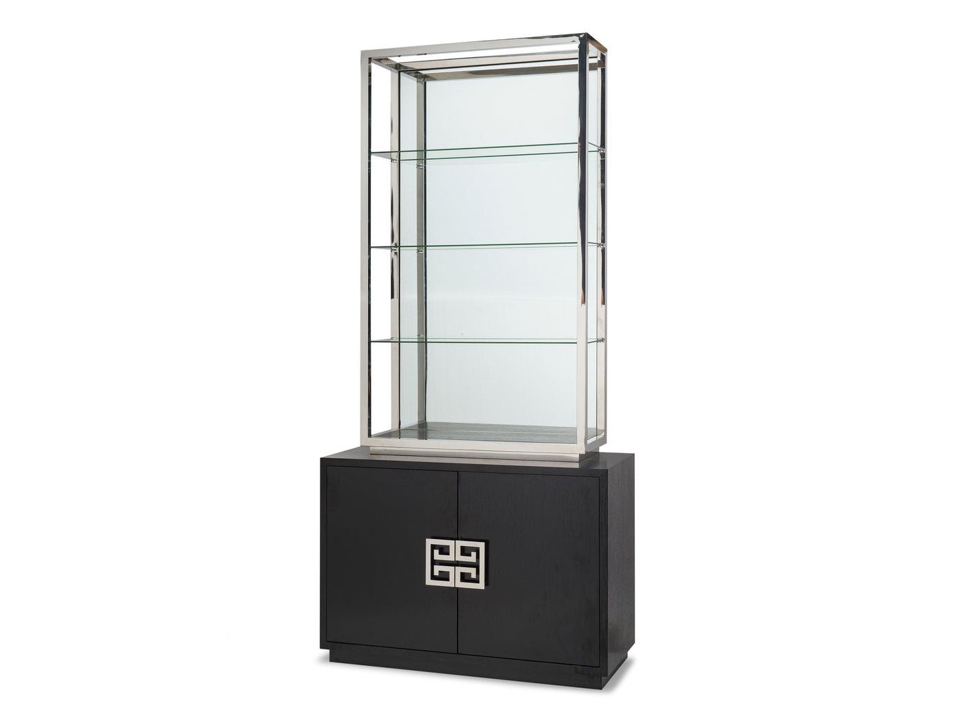 Nobbu Shelving - Black Ash & Stainless Steel