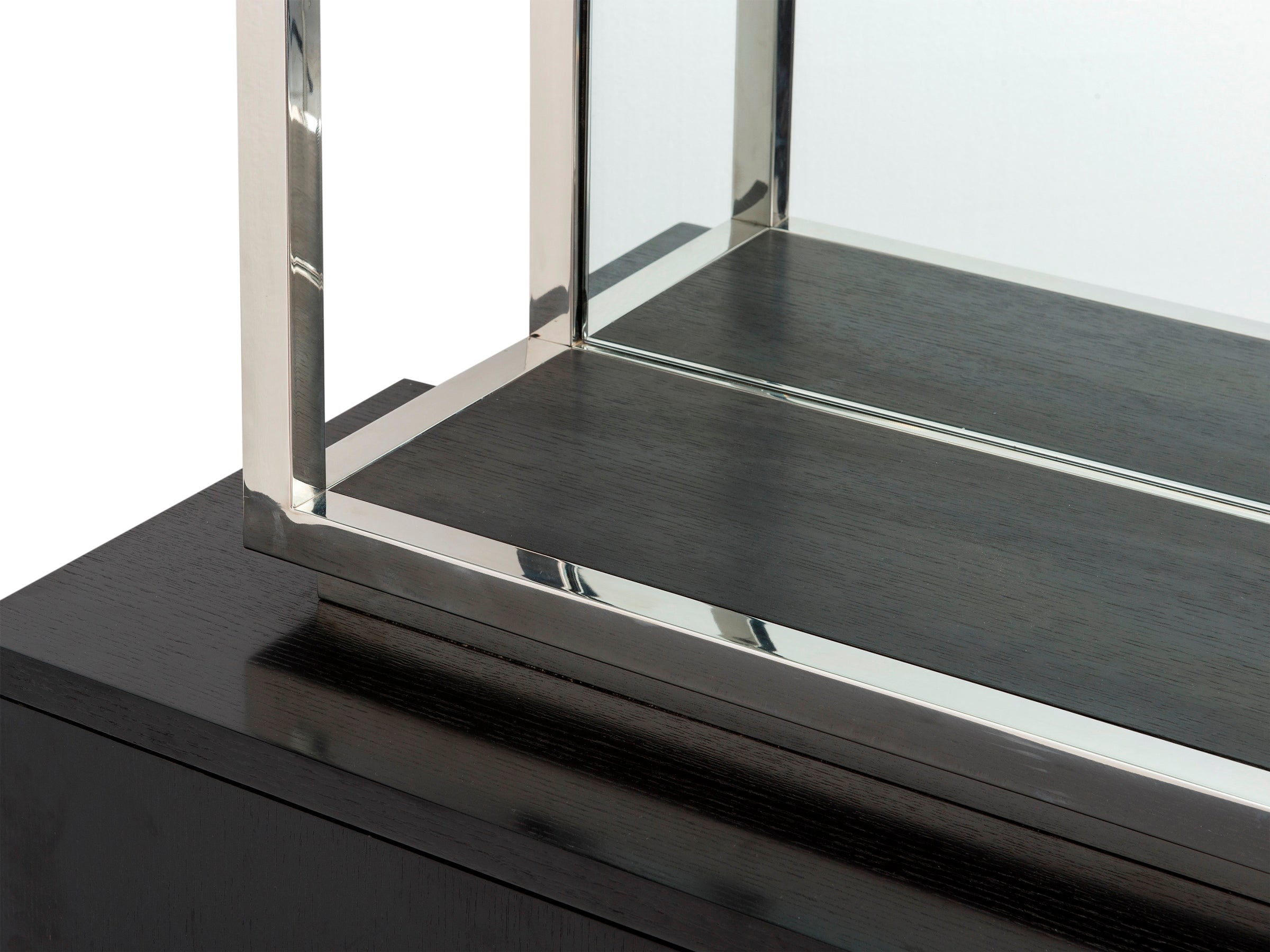 Nobbu Shelving  -  Black Ash & Stainless Steel