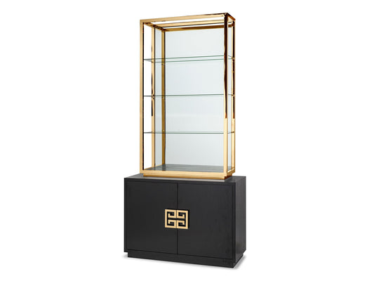 Nobbu Shelving  -  Black Ash & Brushed Brass