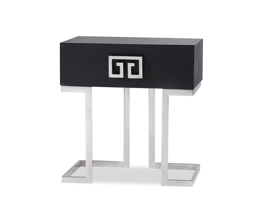 Nobbu Bedside Table  -  Stainless Steel