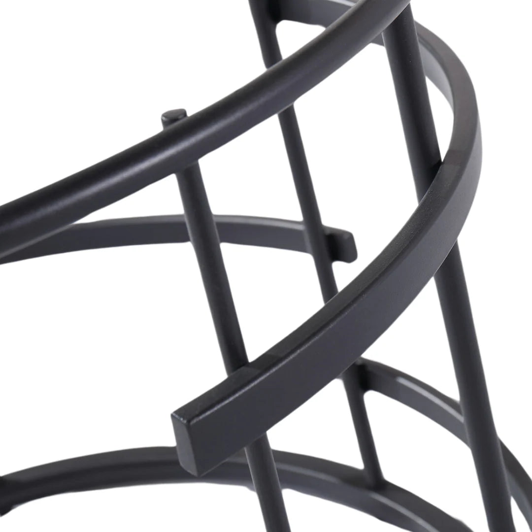 Viena Side Table - Clear Glass/Black
