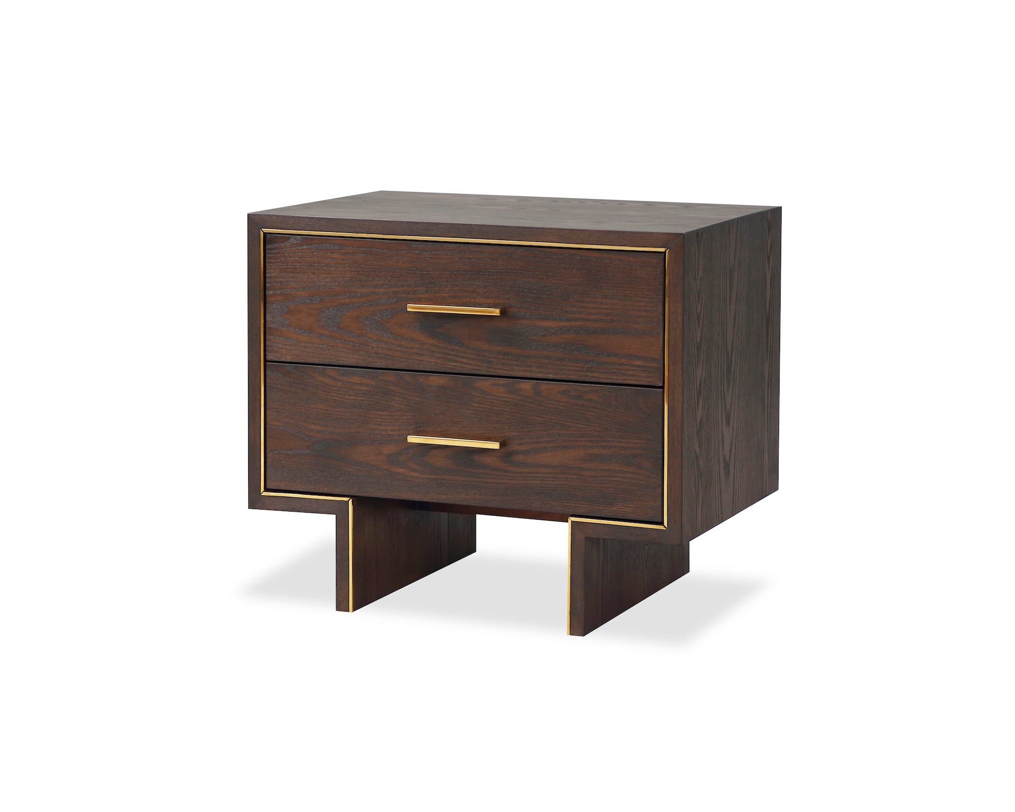 Tigur Bedside Table - Dark Brown