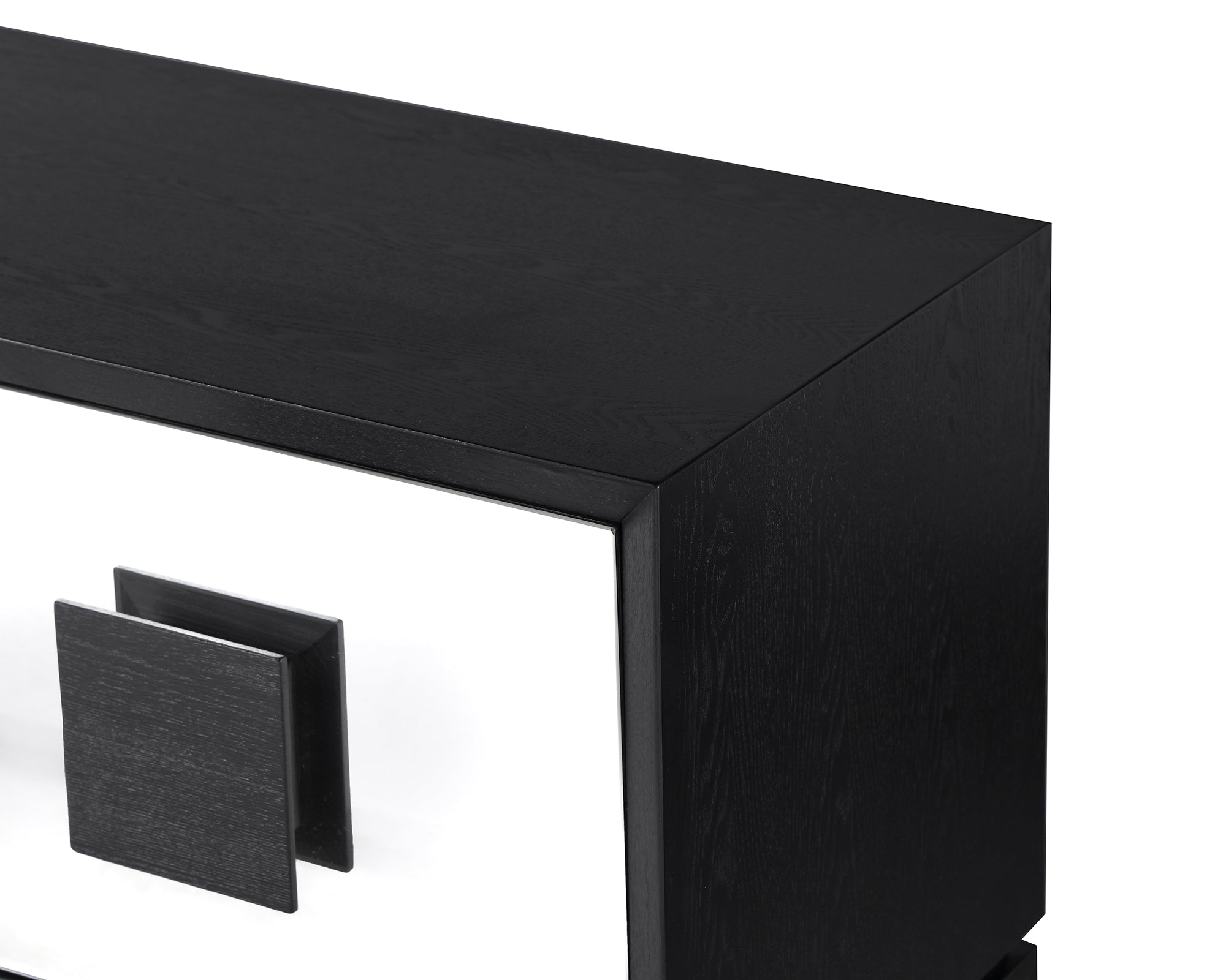 Etna Media Sideboard  - Black Ash Venner/Matt Black