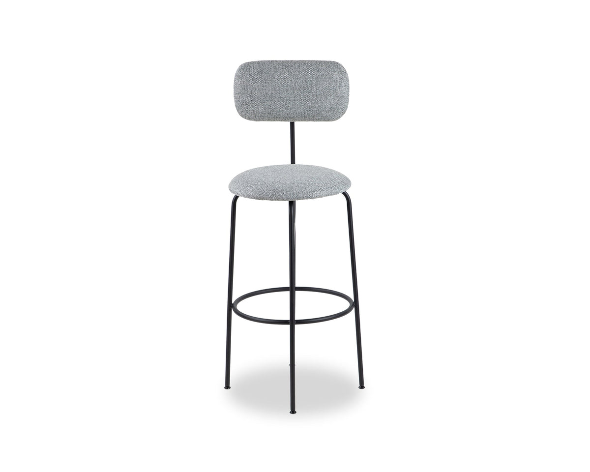 Seclus Bar Stool  -  Emporio Grey Fabric