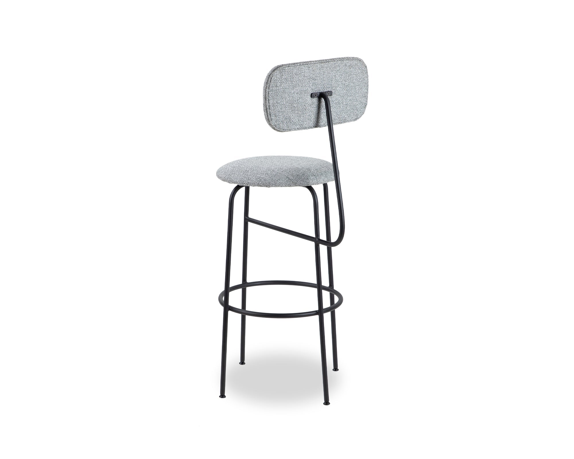 Seclus Bar Stool  -  Emporio Grey Fabric