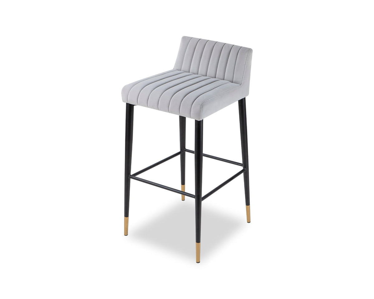 Coltrane Bar Stool  -  Toscana Misty Velvet