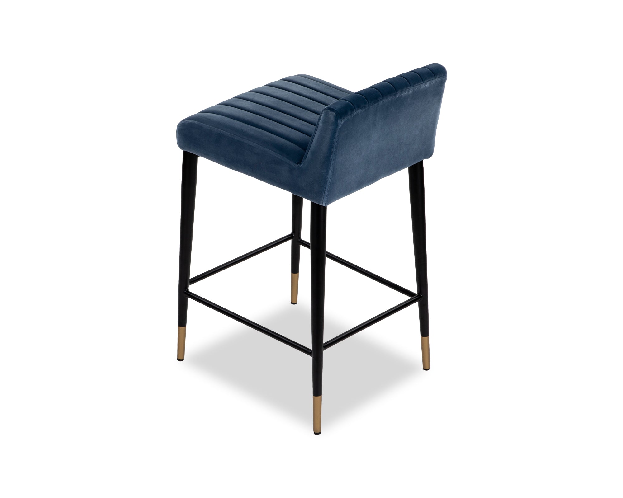 Coltrane Counter Stool  -  Gainsborough Colbalt Blue Velvet