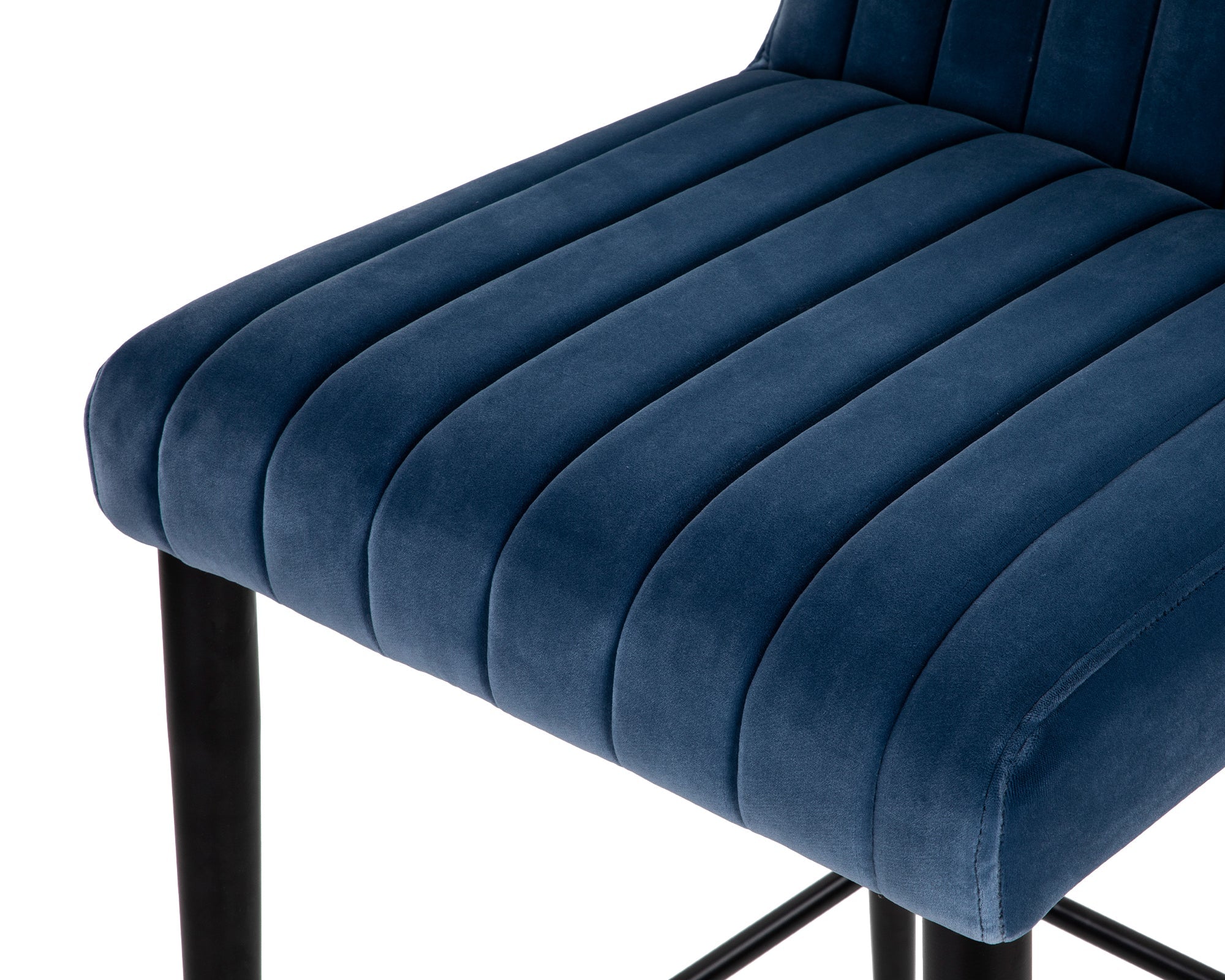 Coltrane Counter Stool  -  Gainsborough Colbalt Blue Velvet