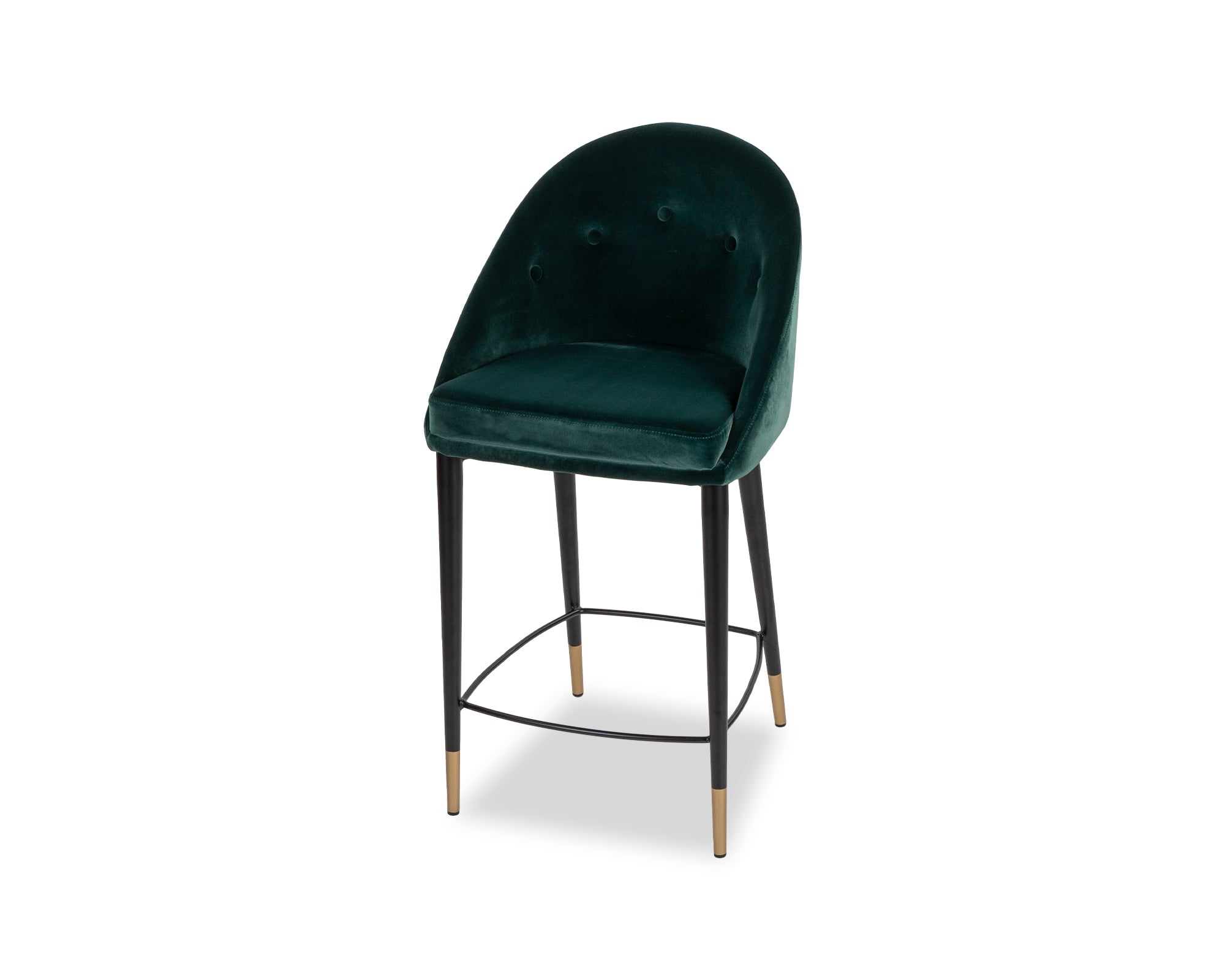 Arden Counter Stool  -  Gainsborough Emerald Green Velvet