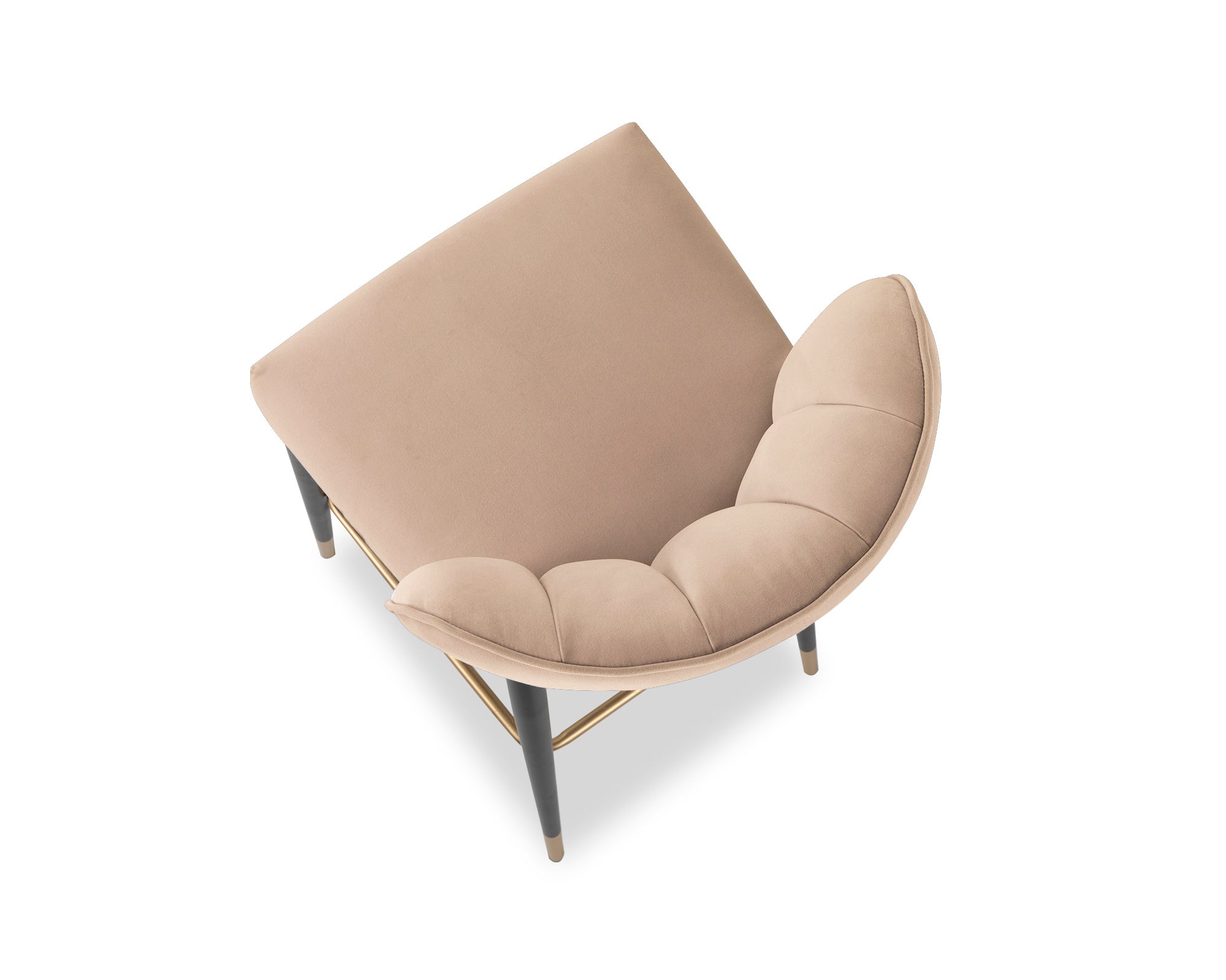 Maya Bar Stool  -  Kaster Mushroom Velvet