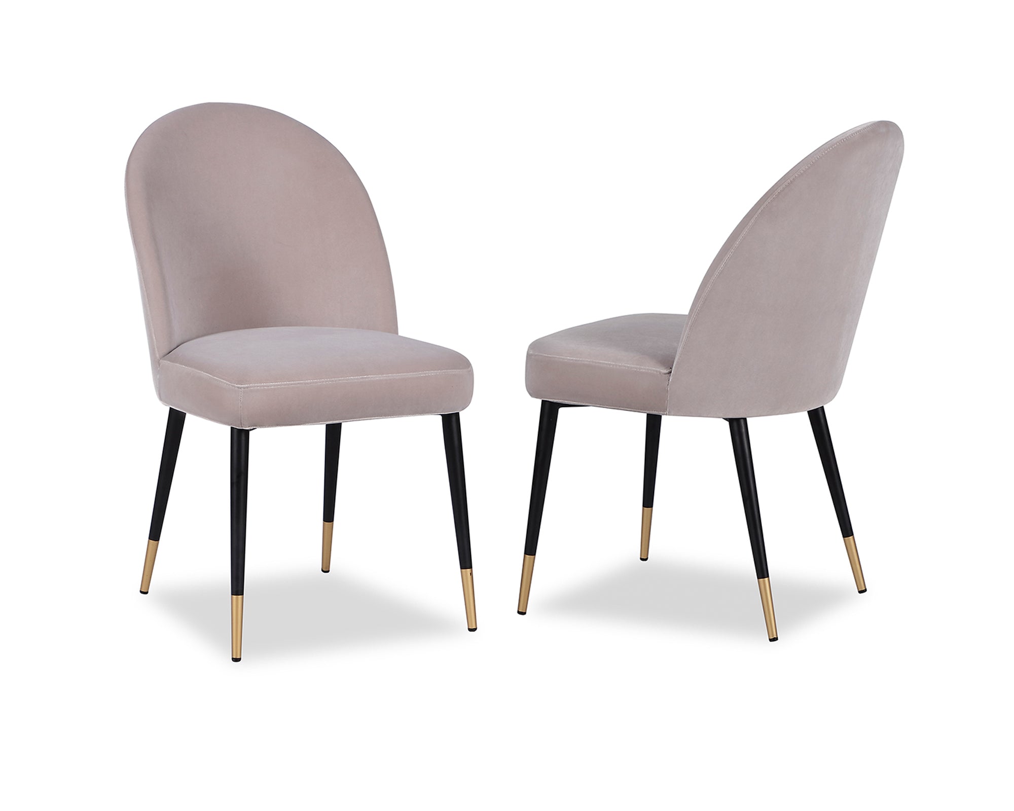 Alfa Chair (set of 2)  -  Gainsborough Dorian Grey Velvet