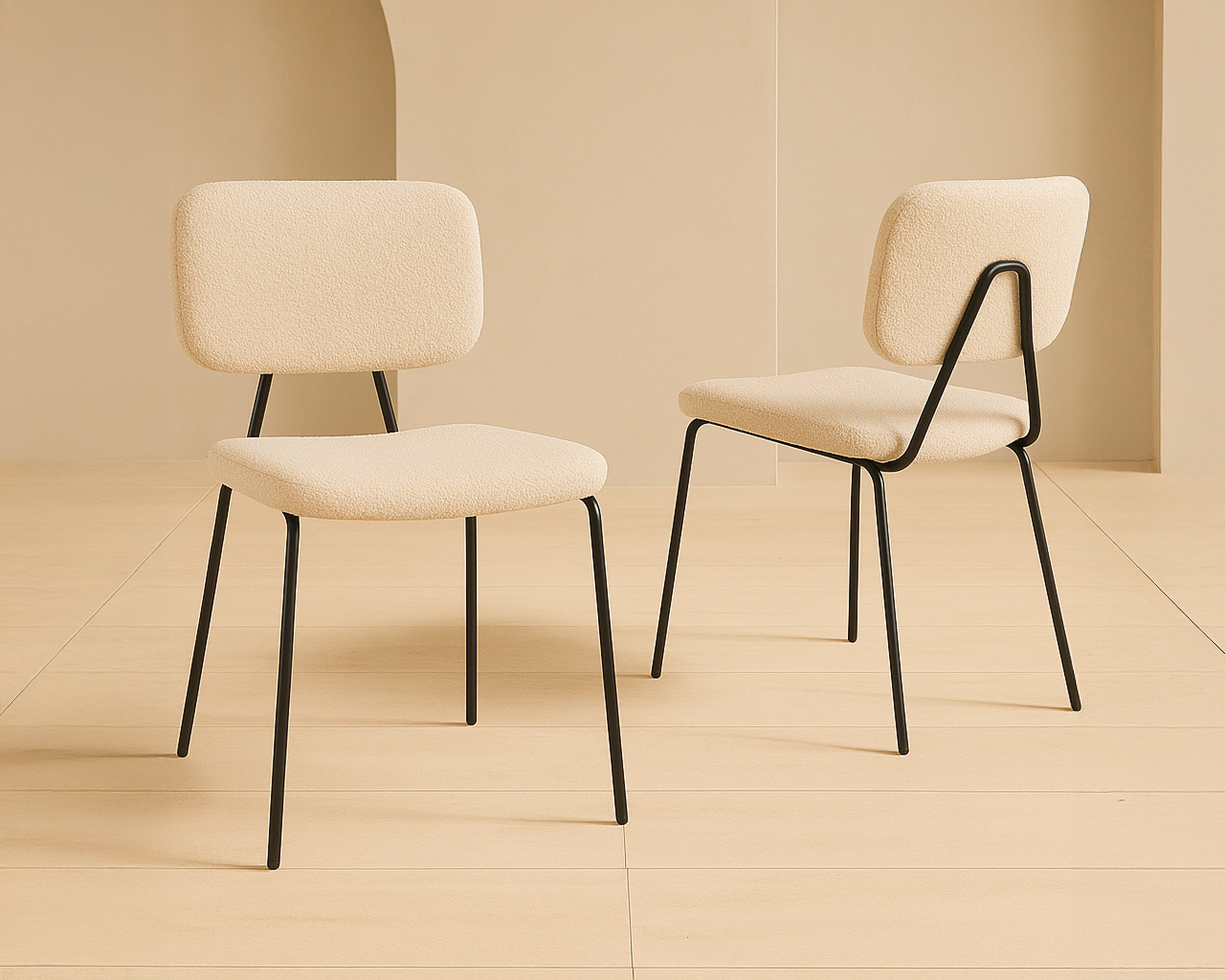 Tatini Dining Chair - Boucle Sand (Set of 2)