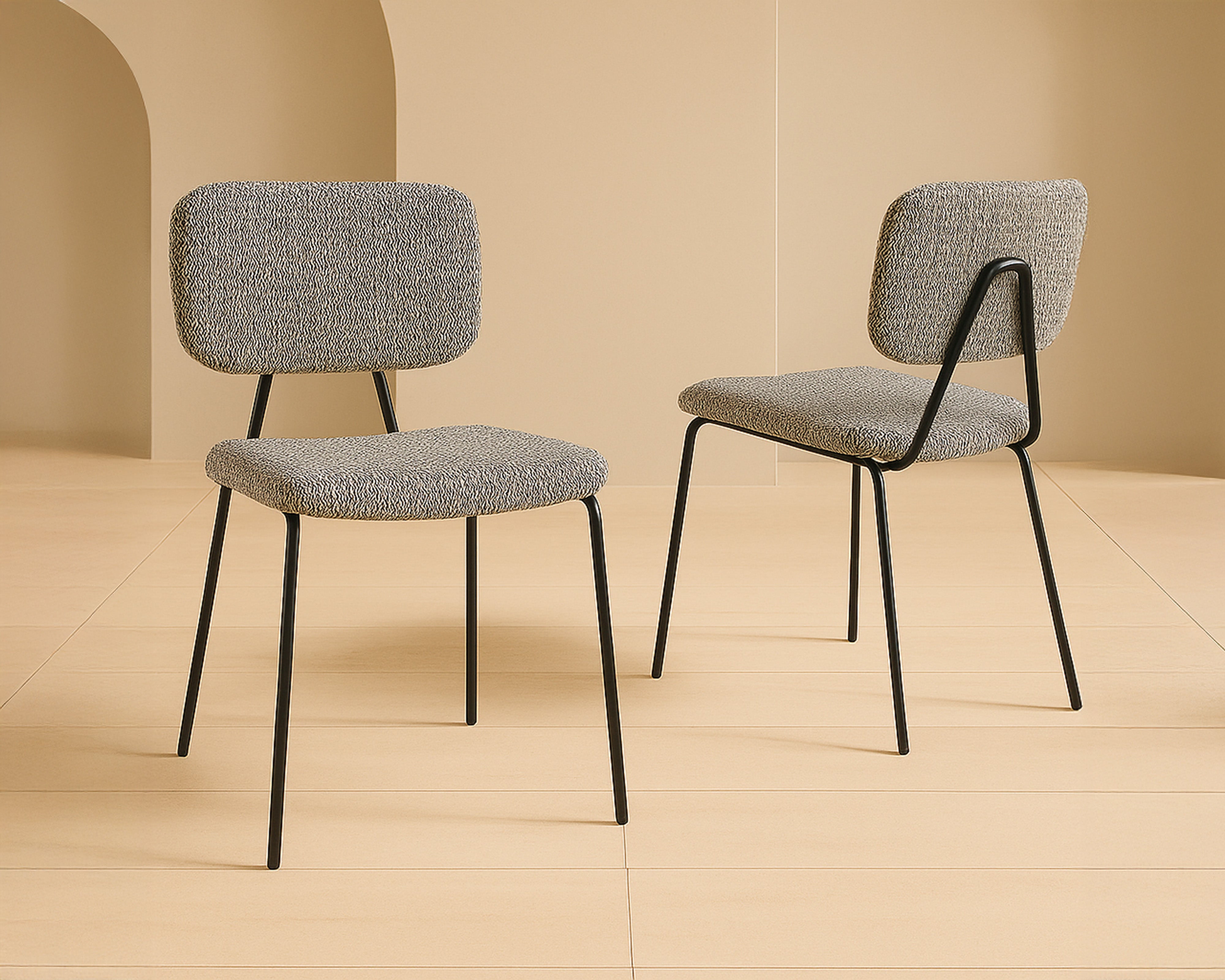 Tatini Dining Chair - Emporio Pattern Fabric ( Set of 2)