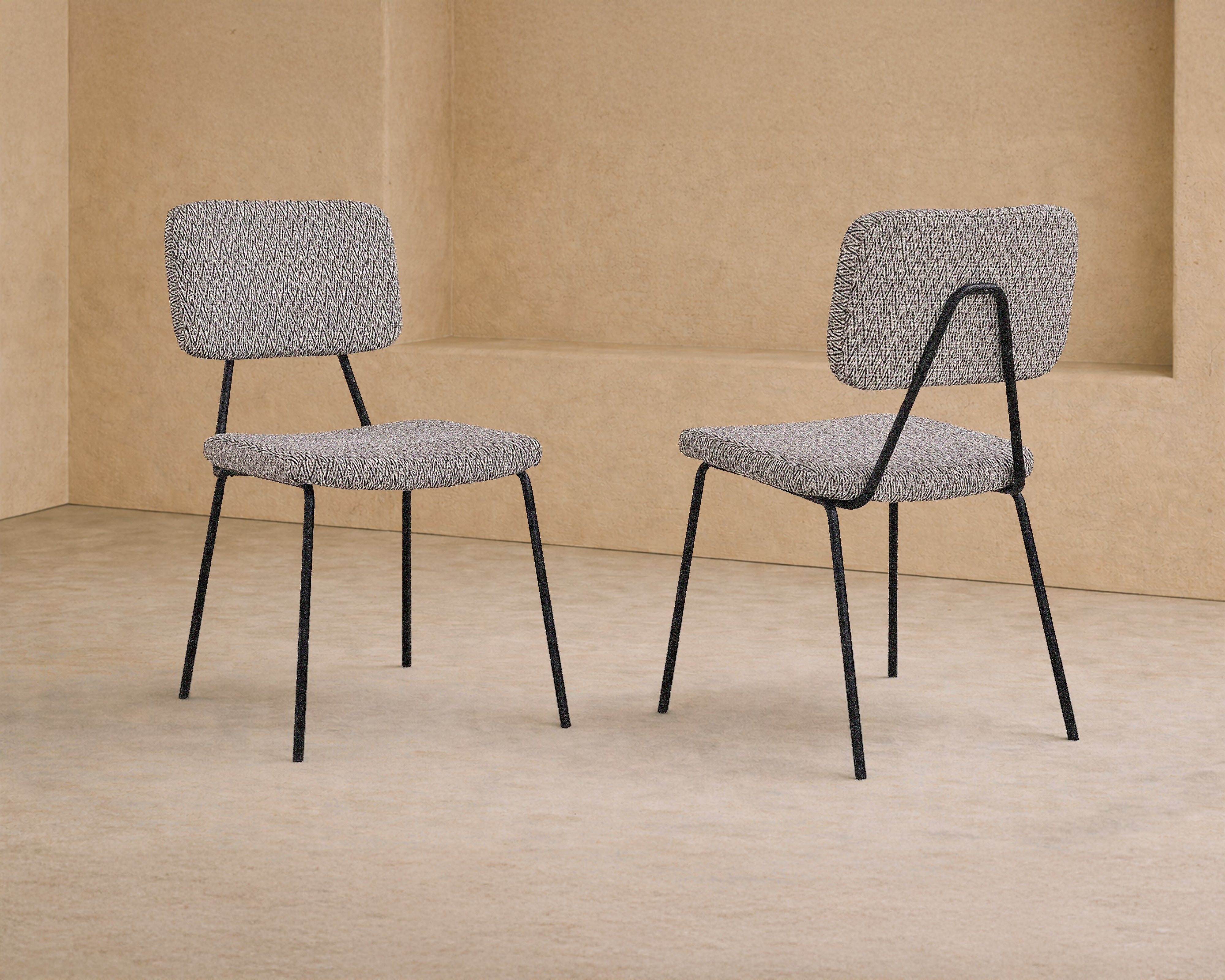 Tatini Dining Chair - Emporio Pattern Fabric ( Set of 2)