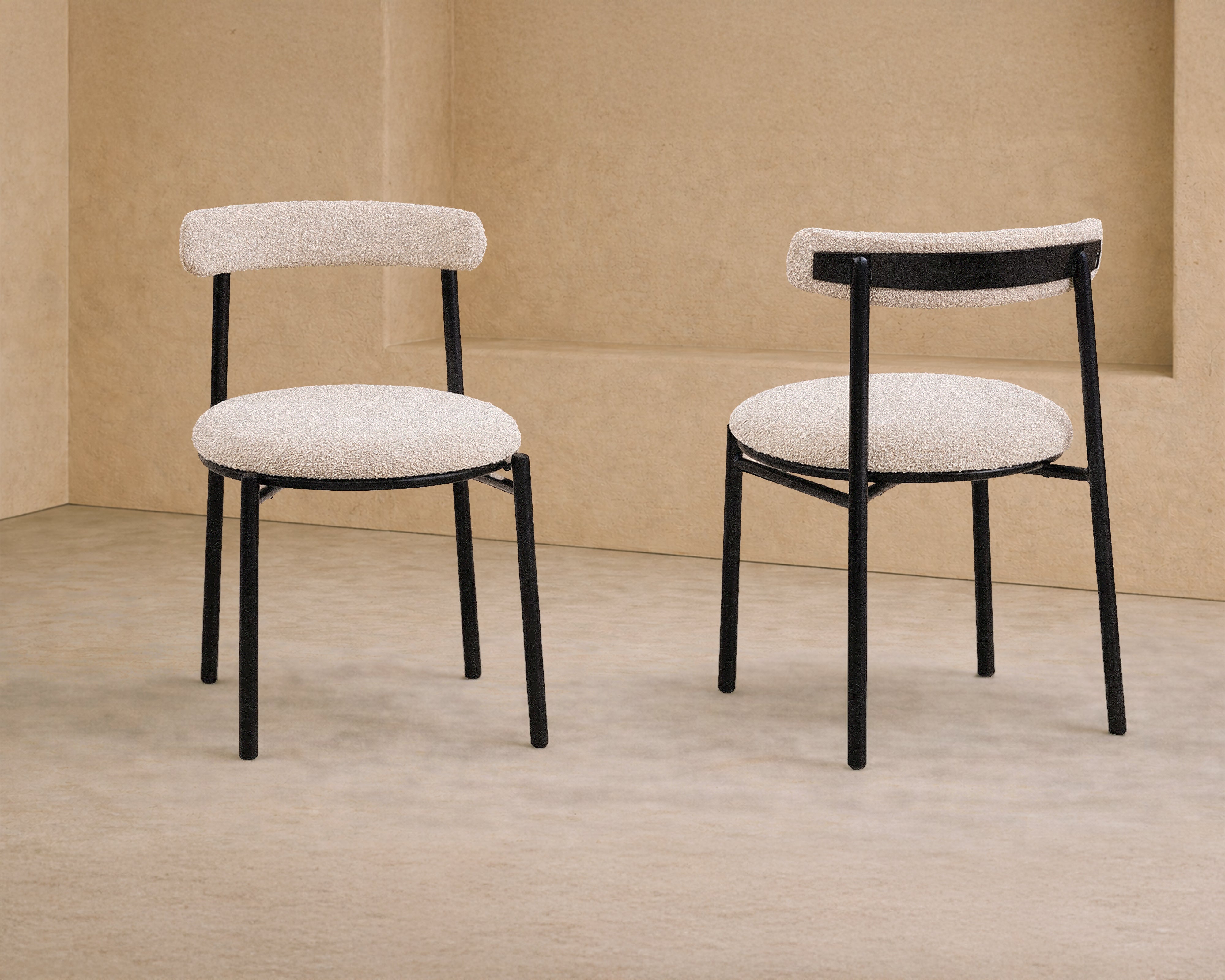 Nook Dining Chair (set of 2) - Boucle Sand