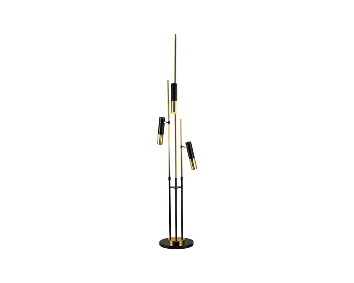 Trevecca Floor Lamp  - Gold/Black