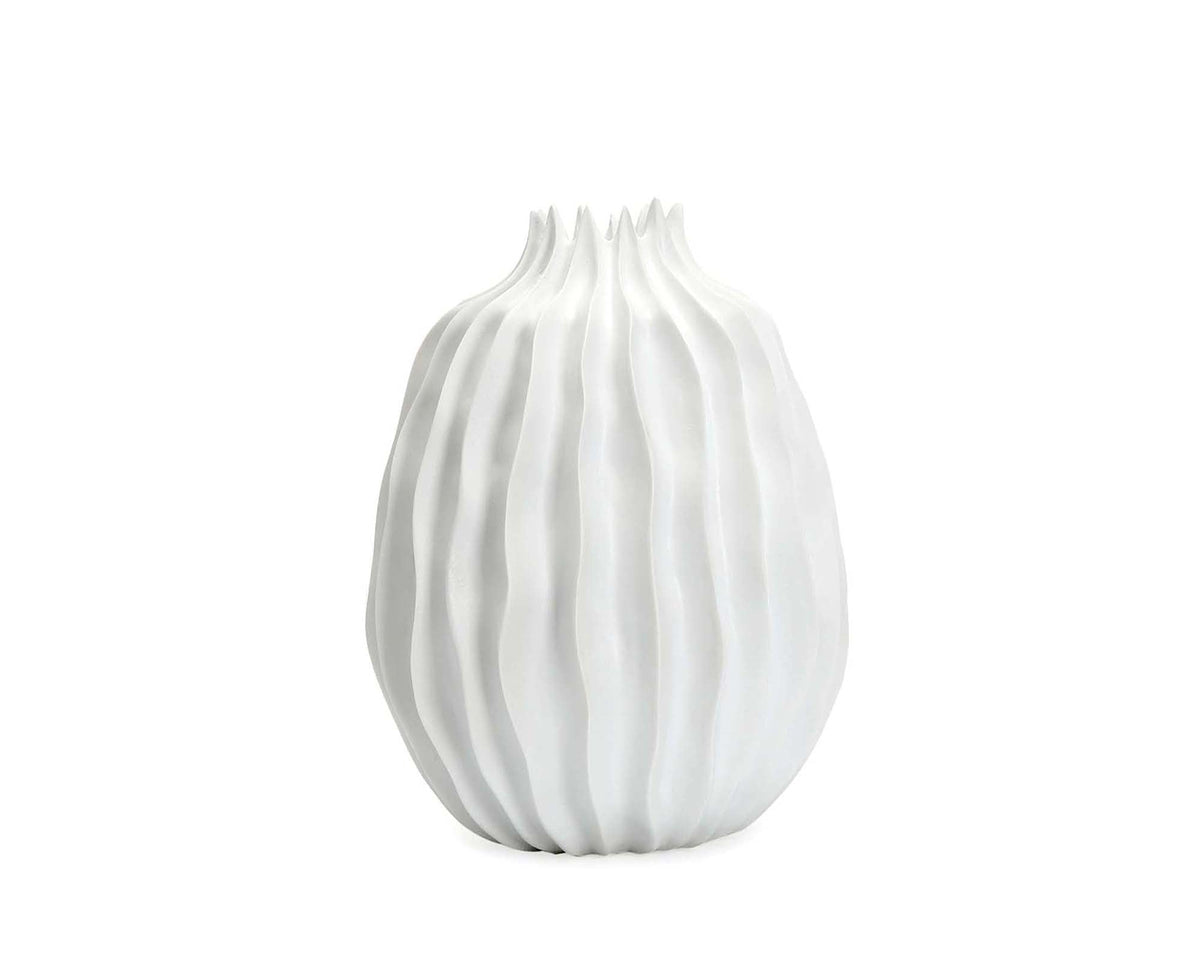 Ellen II Vase - White Glazed Ceramic