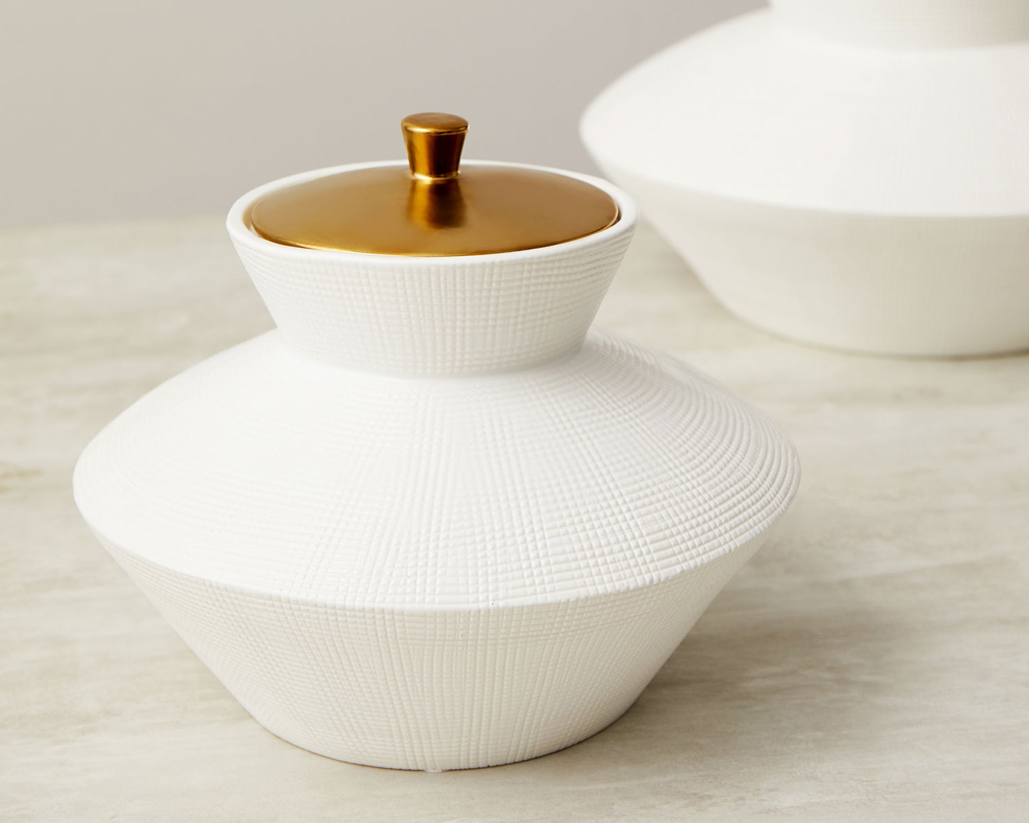 Raven Jar I (Large) - White Ceramic