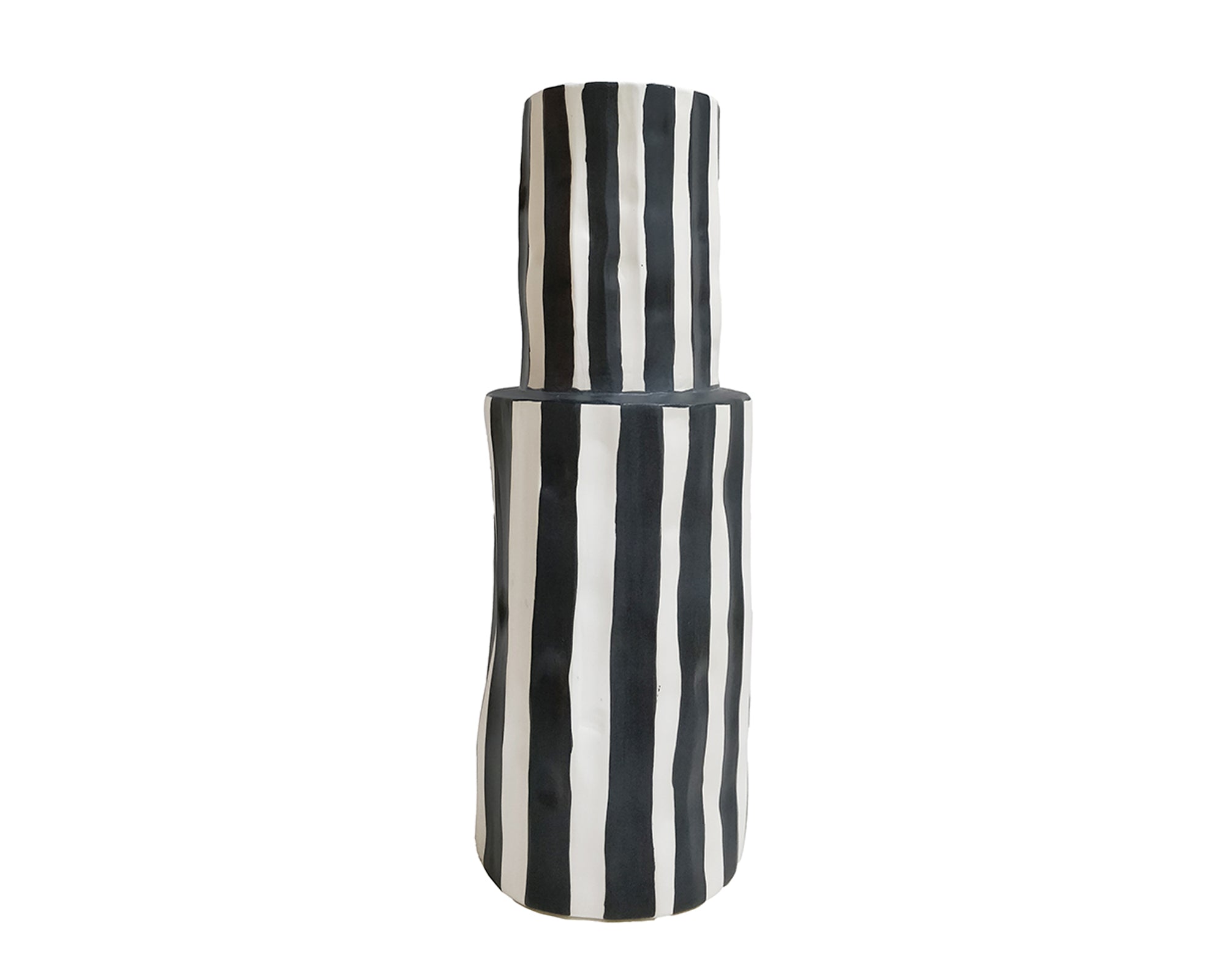 Weston Vase II  - Black and White Ceramic
