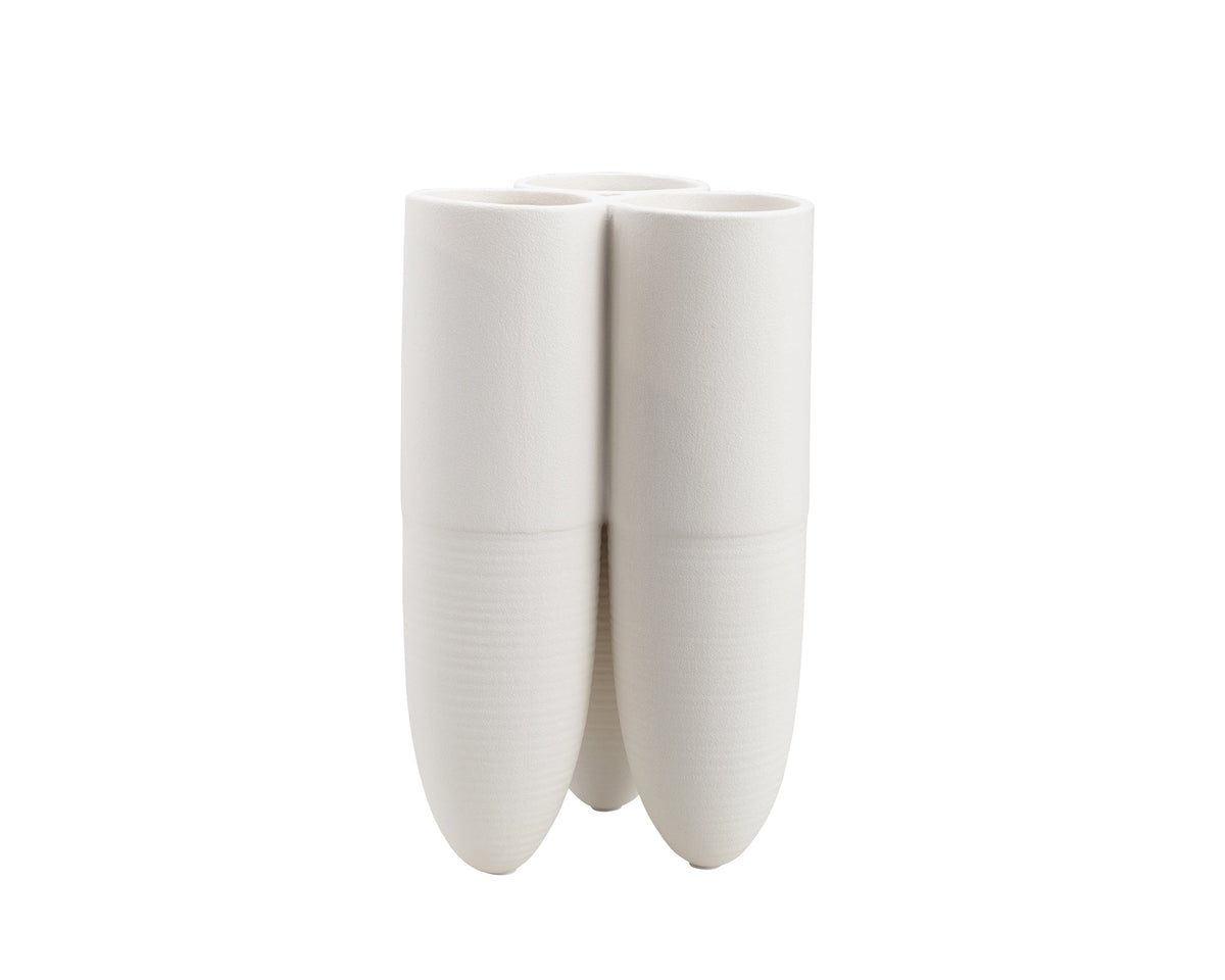Torpedo Vase - White Ceramic