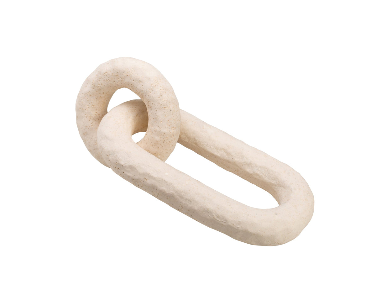 Link II Sculpture - White Ceramic