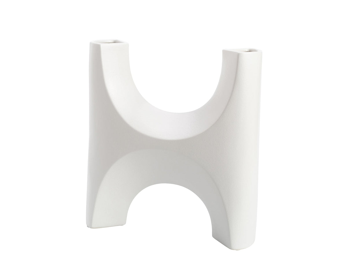 Savier Vase  -  White Ceramic