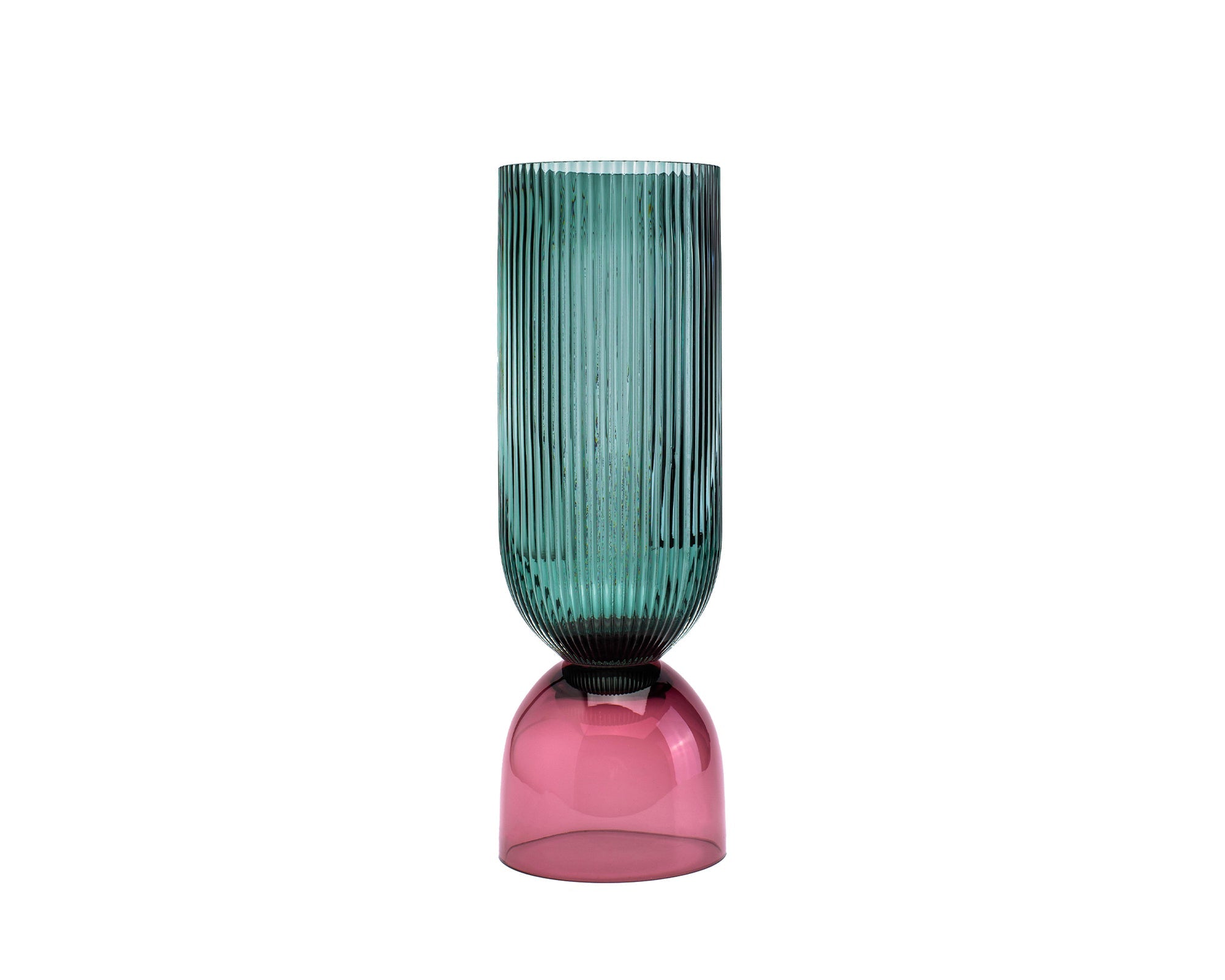 Pokal Vase  - Green and Pink Glass