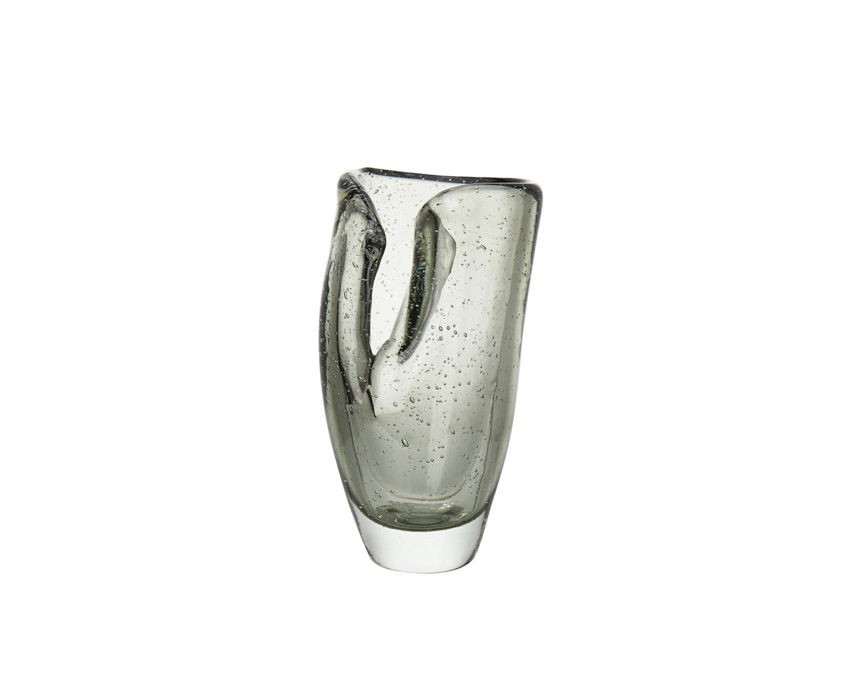Elise Small Vase - Green Glass