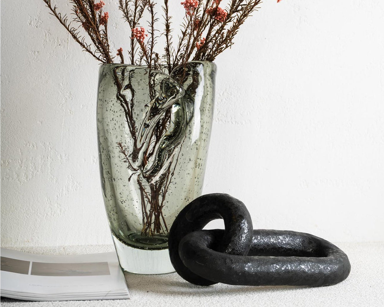 Elise Small Vase - Green Glass