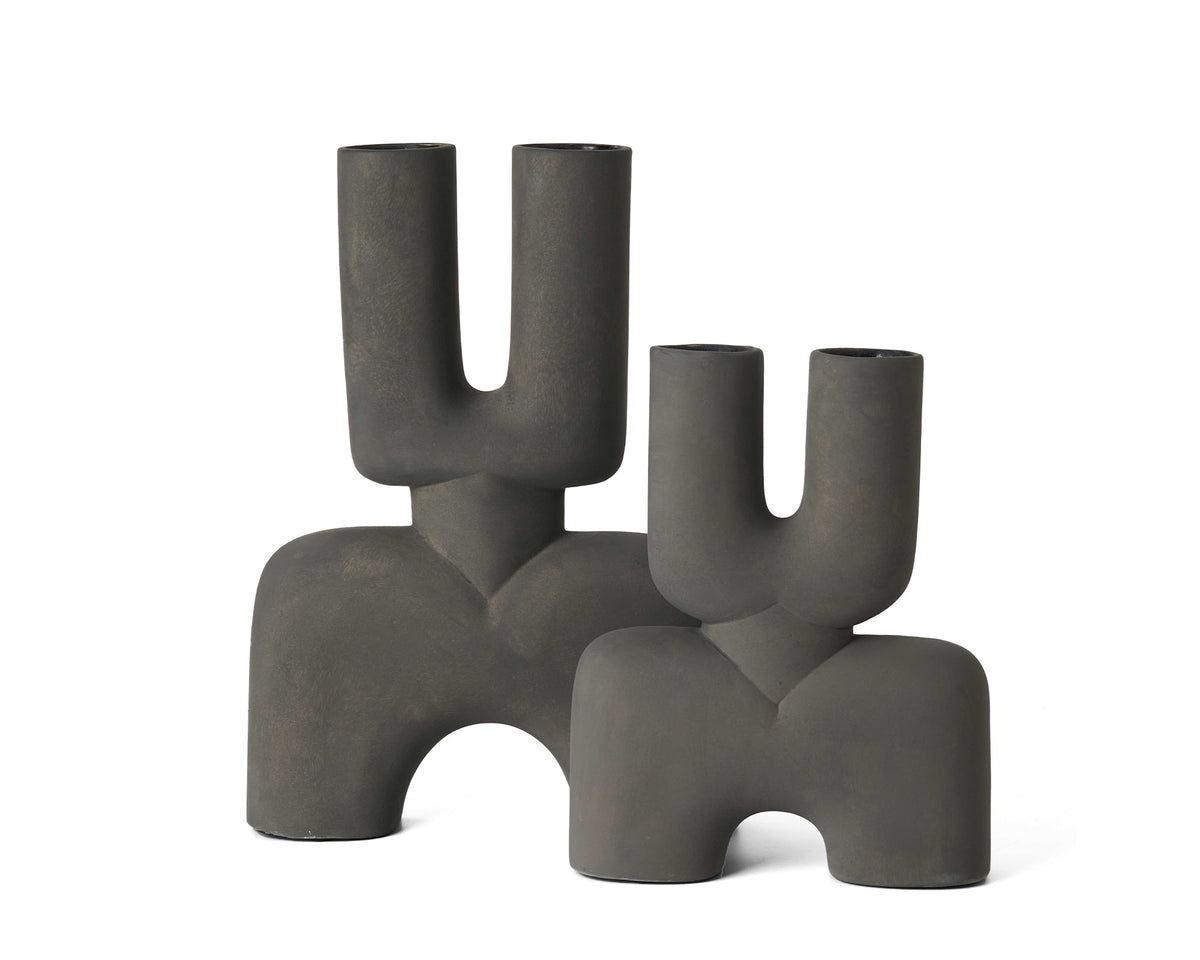 Agnes Vases (Set of 2) - Ceramic Grey
