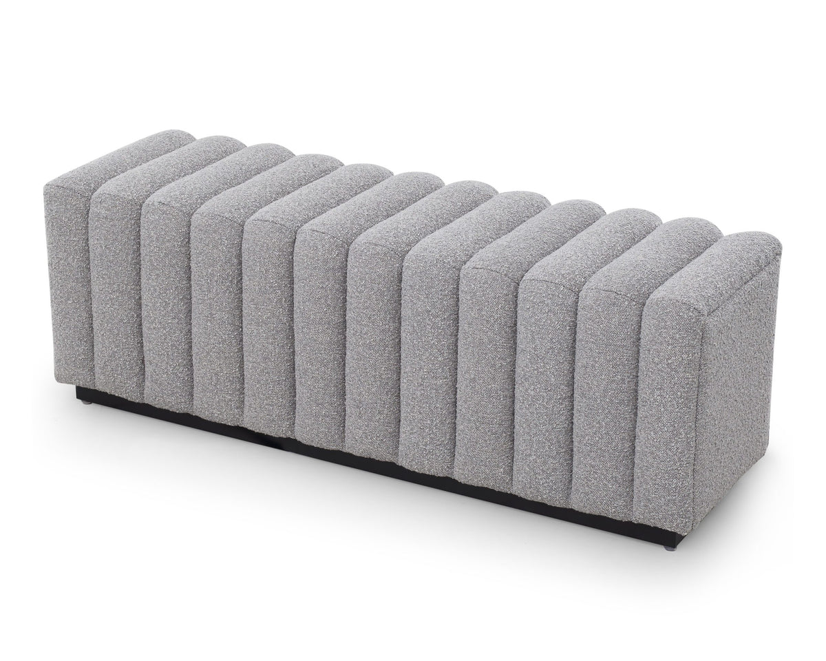 Kalum Bench  -  Boucle Grey