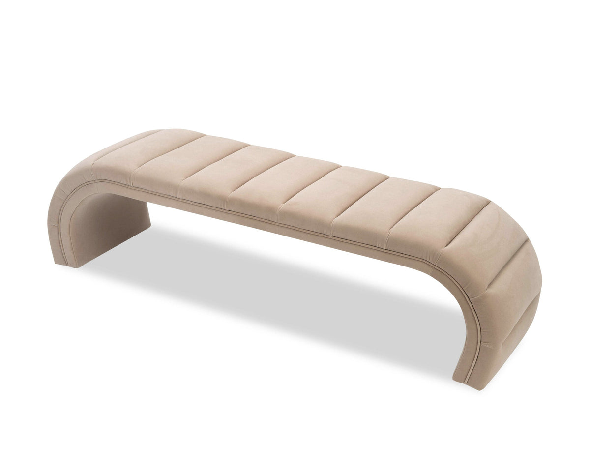 Coppola Bench  -  Oxford Latte Velvet