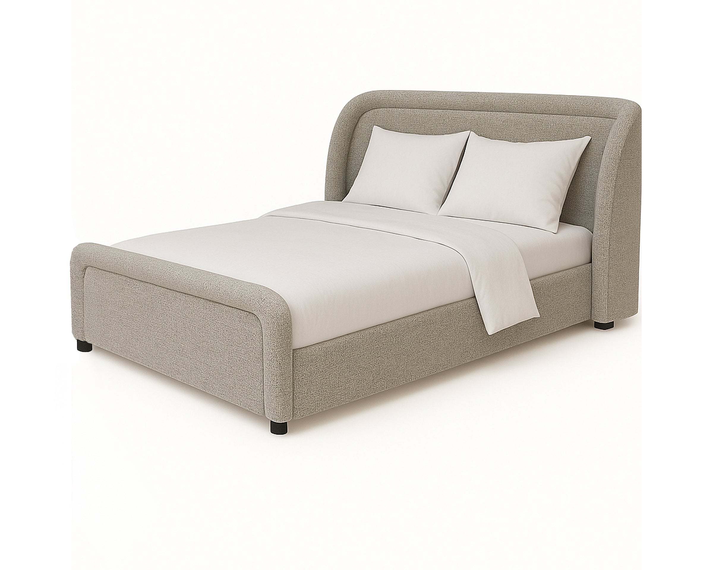 Calais King Size Bed - Colmer Silver Grain