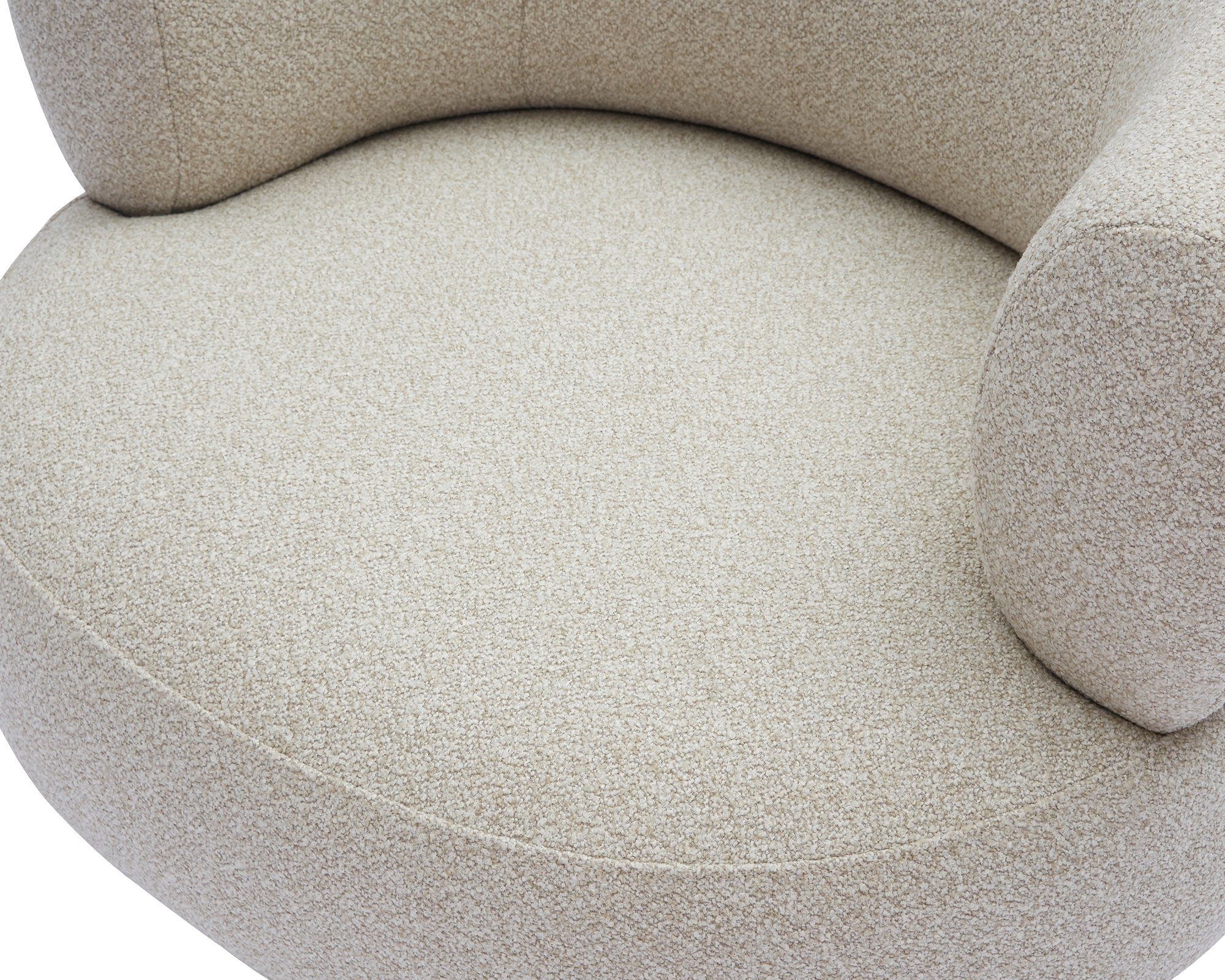 Redeo Swivel Occasional Chair - Capella Sand | Matt Black Metal