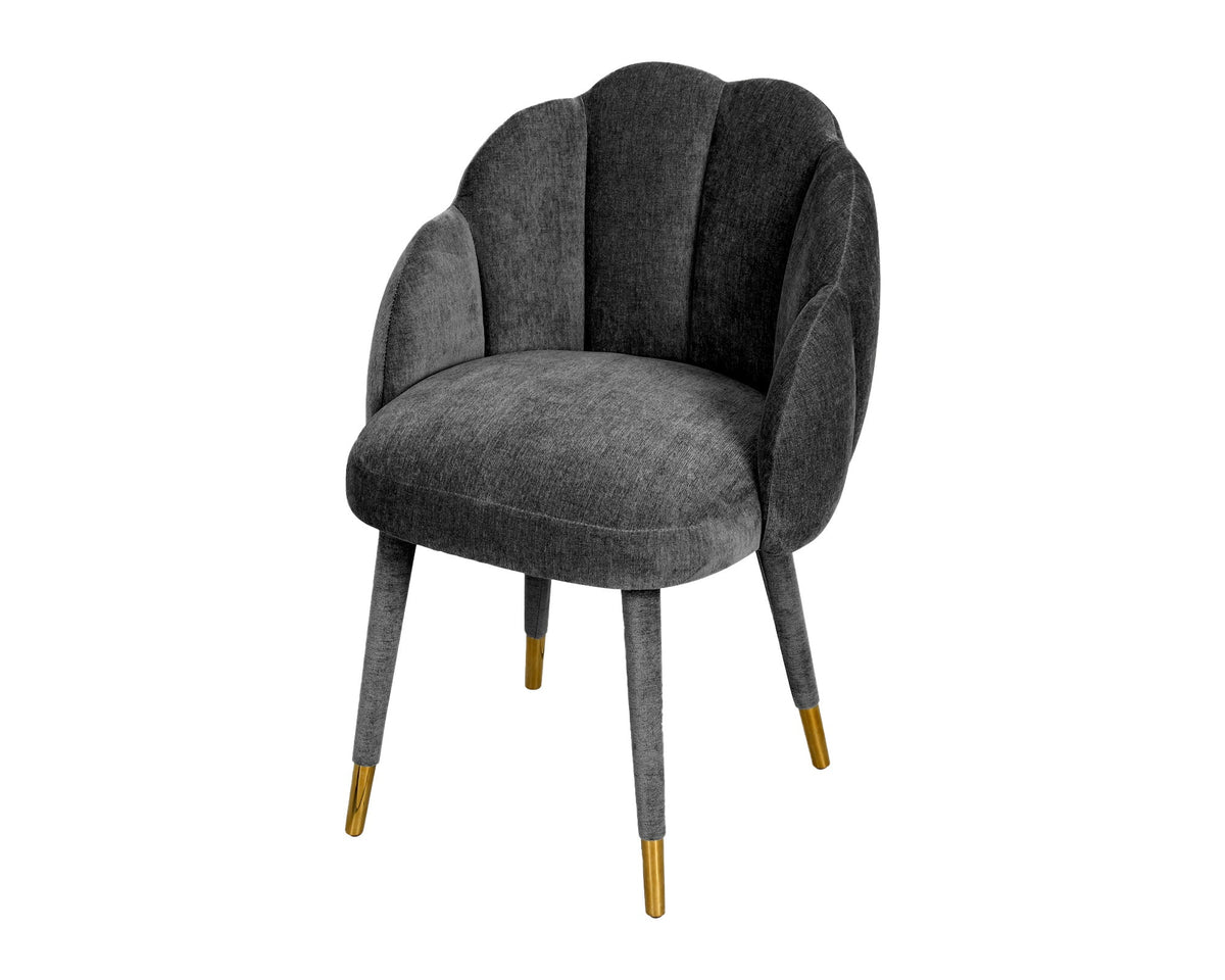 Mina Dining Chair  -  Sysley Chalk Velvet
