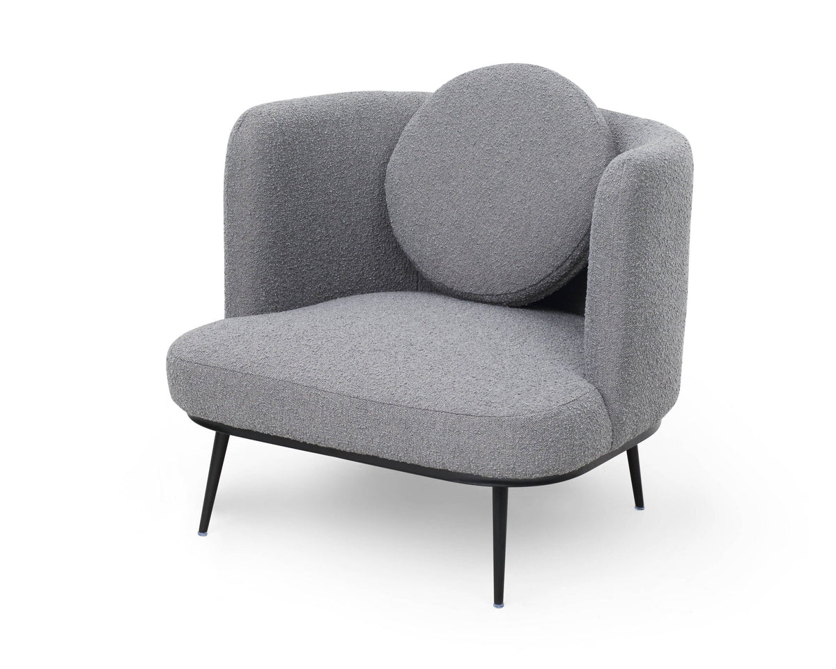 V Lux Occasional Chair  -  Boucle Graphic Grey