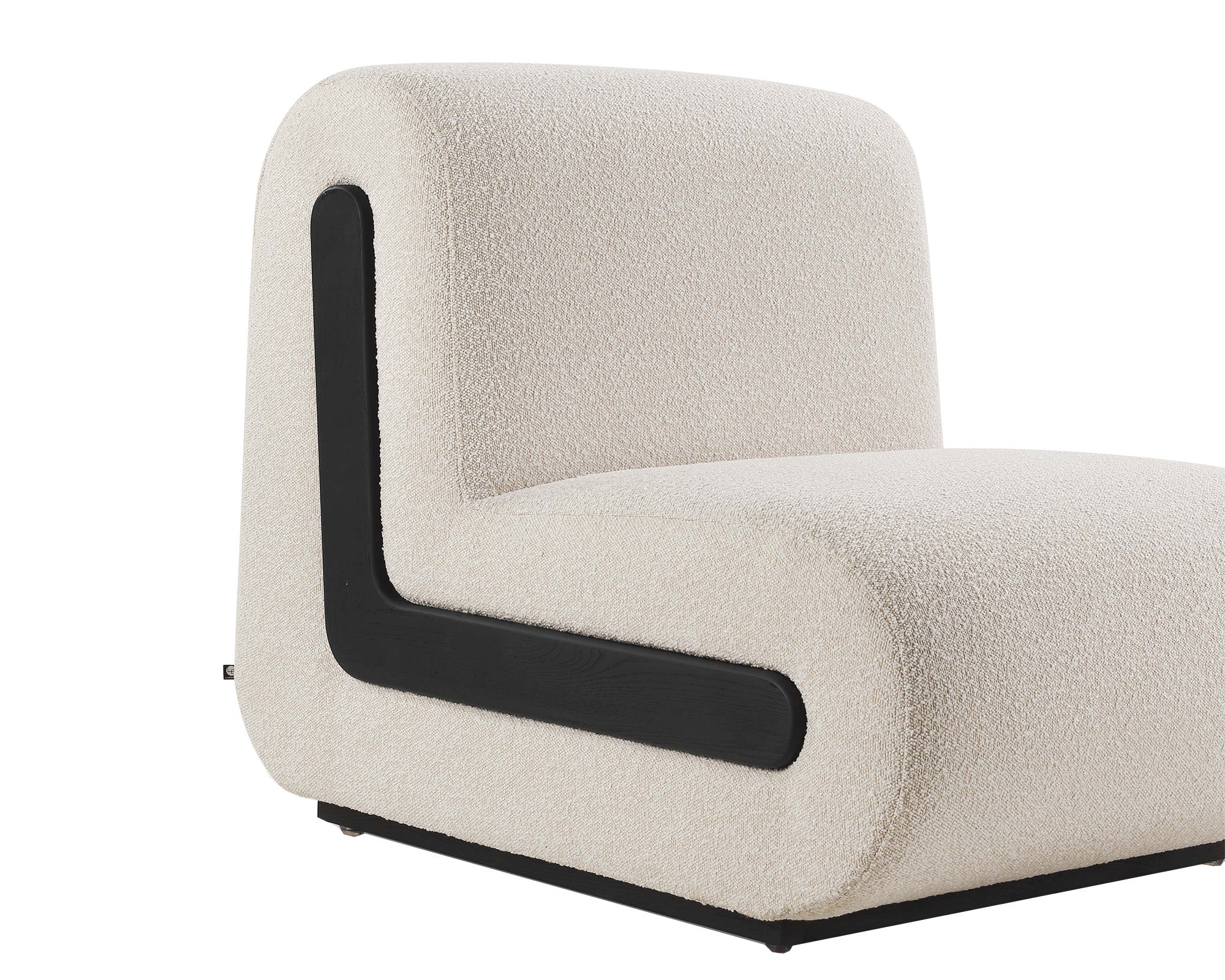 Bola Occasional Chair - Boucle Sand & Black