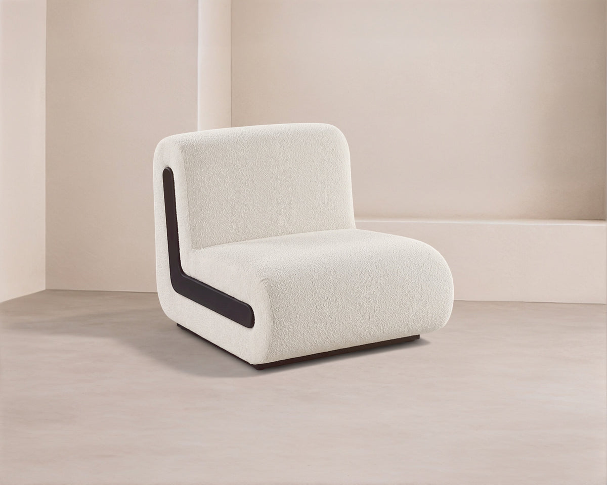 Bola Occasional Chair - Boucle Sand & Black