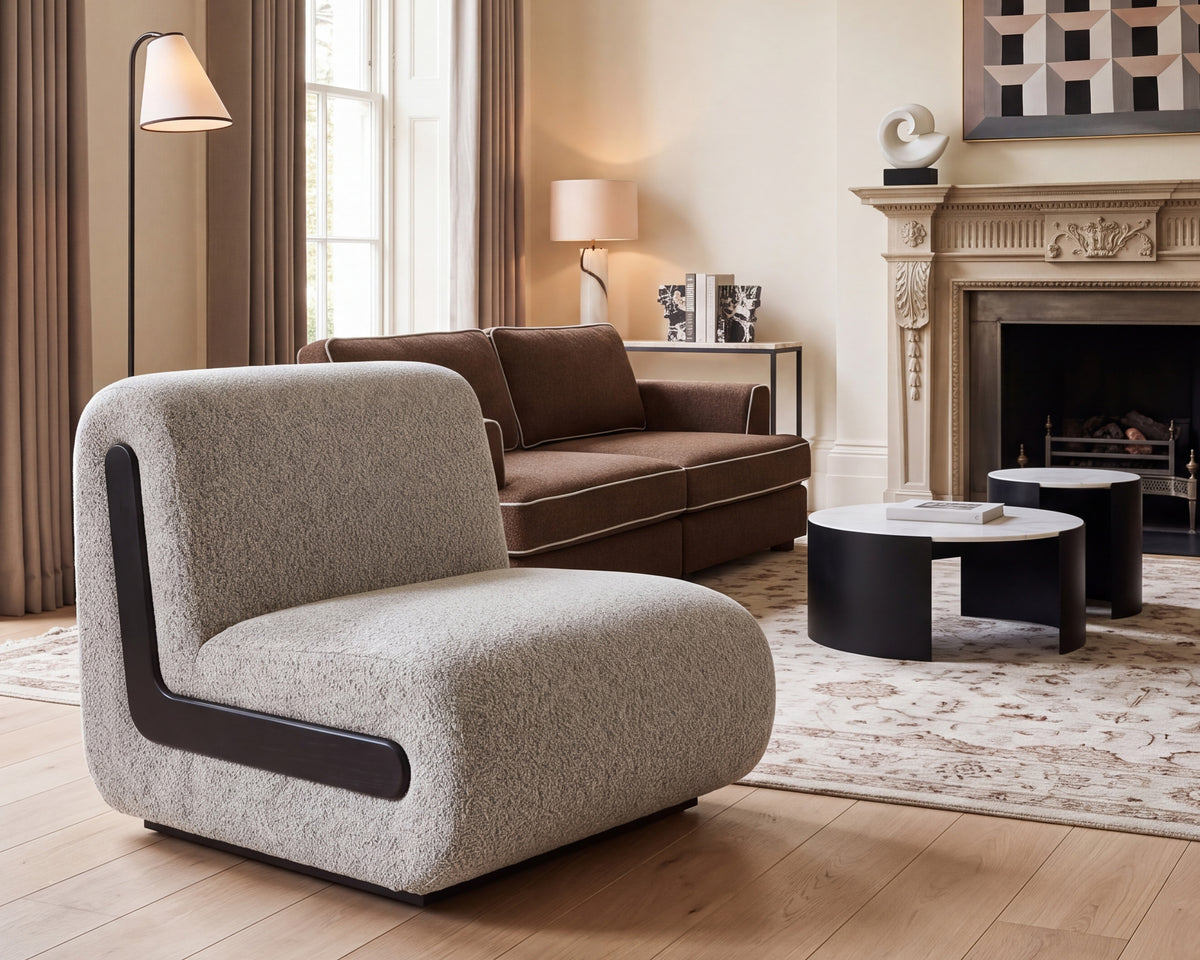 Bola Occasional Chair - Boucle Whisk & Black