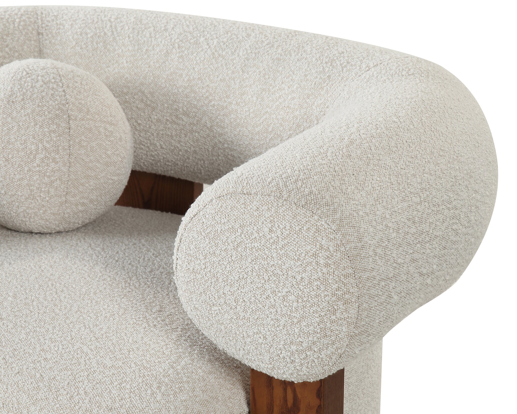 Epic Occasional Chair  -  Boucle Sand & Classic Brown