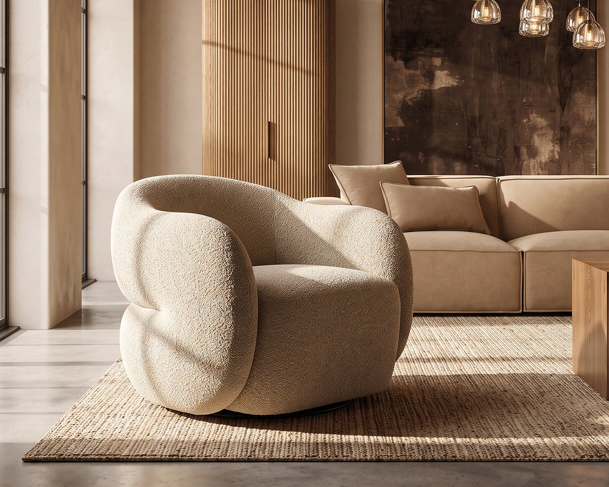 Elba Occasional Swivel Chair - Capella Sand