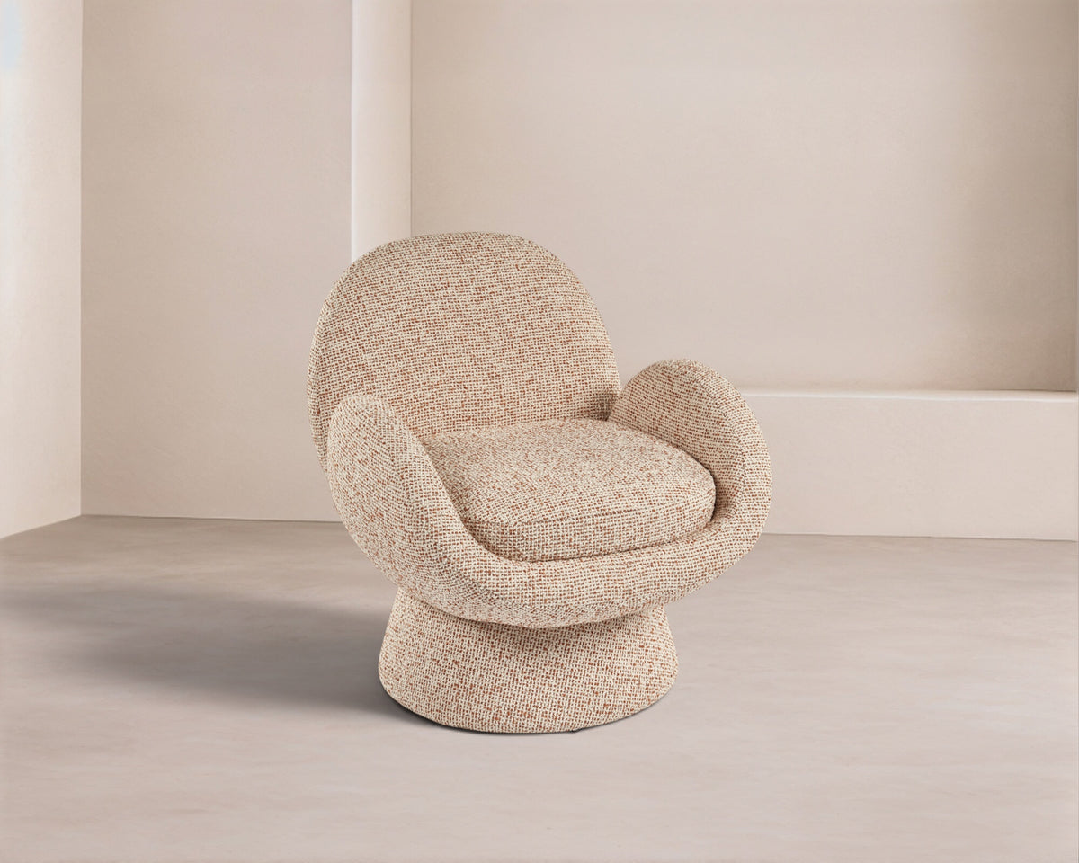 Arles Occasional Swivel Chair - Dexter Sparkle Citrus