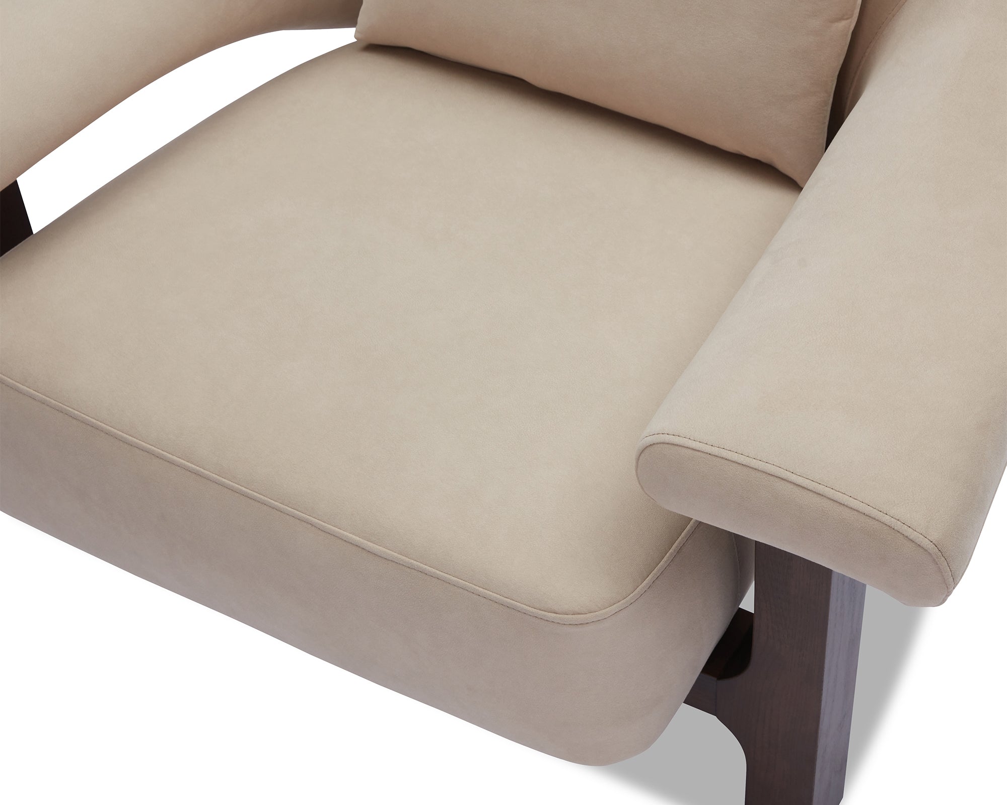 Riviera Occasional Chair - Hopper Desert | Dark Brown Solid Wood